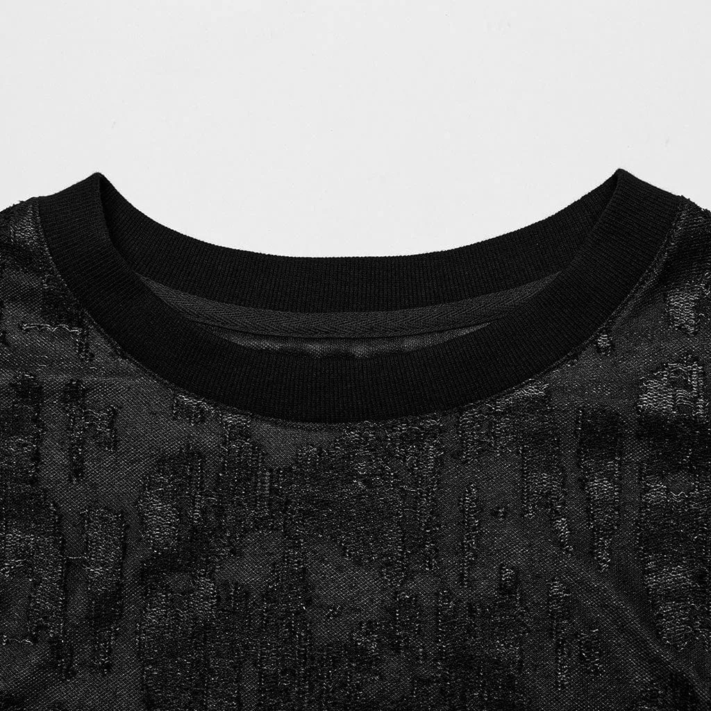 Herren Gothic Grunge Zerrissenes Ösen-Tanktop
