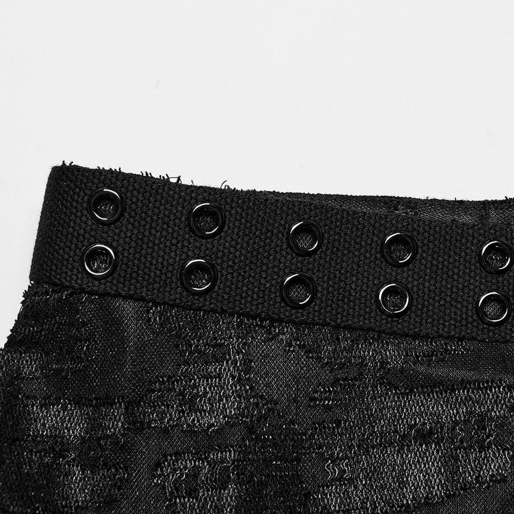 Herren Gothic Grunge Zerrissenes Ösen-Tanktop