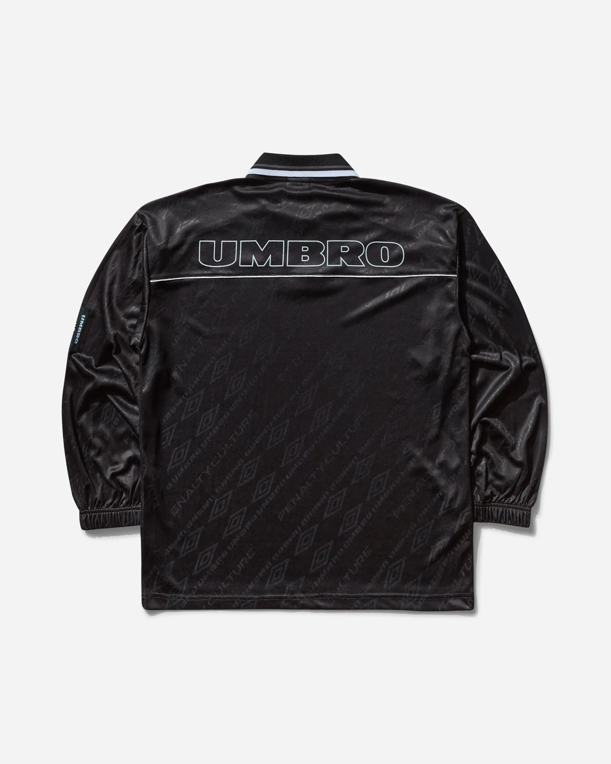 Herren Langarm Polo mit Aufdruck Schwarz