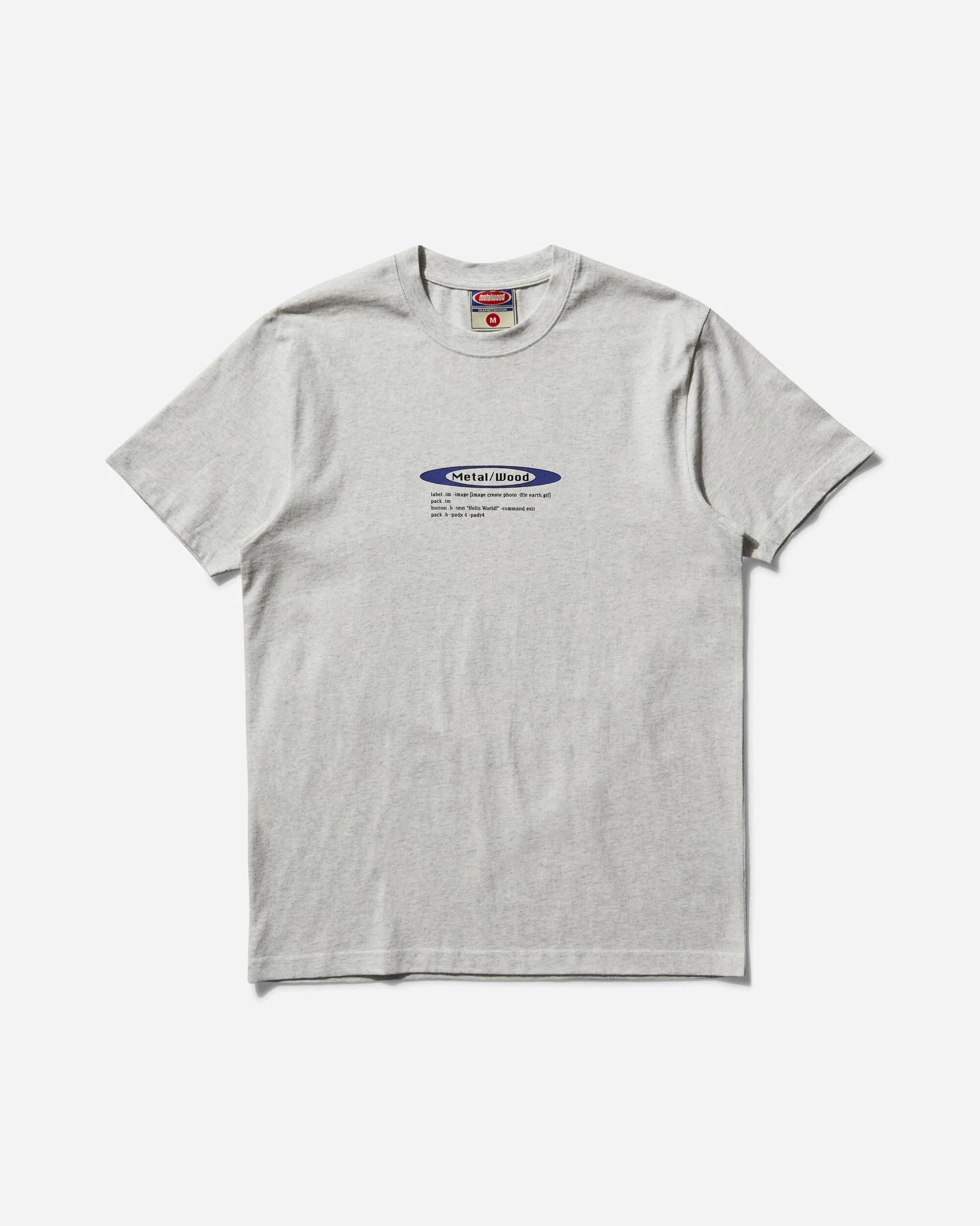 Herren Hello World T-Shirt Meliertes Grau