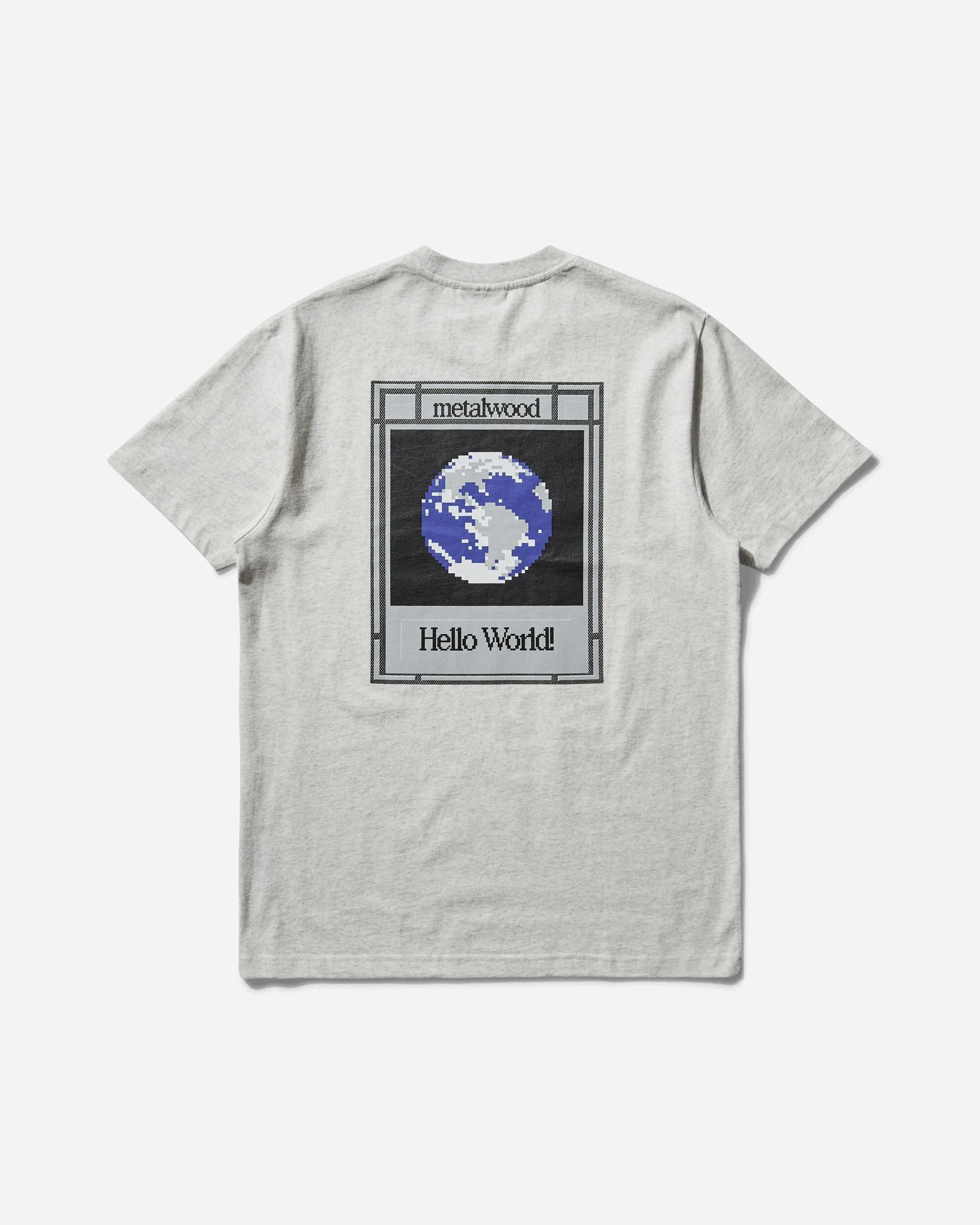 Herren Hello World T-Shirt Meliertes Grau