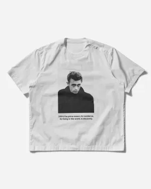 Herren James Dean Baumwoll-Poplin T-Shirt Off White