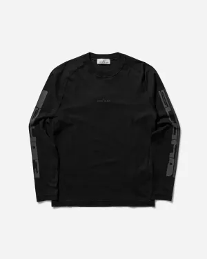 Herren Langarmshirt mit Logo-Aufdruck Schwarz