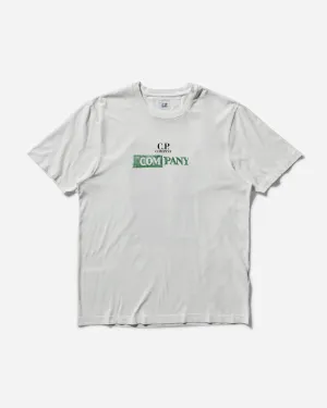 Herren Logo T-Shirt aus Gaze in Weiß