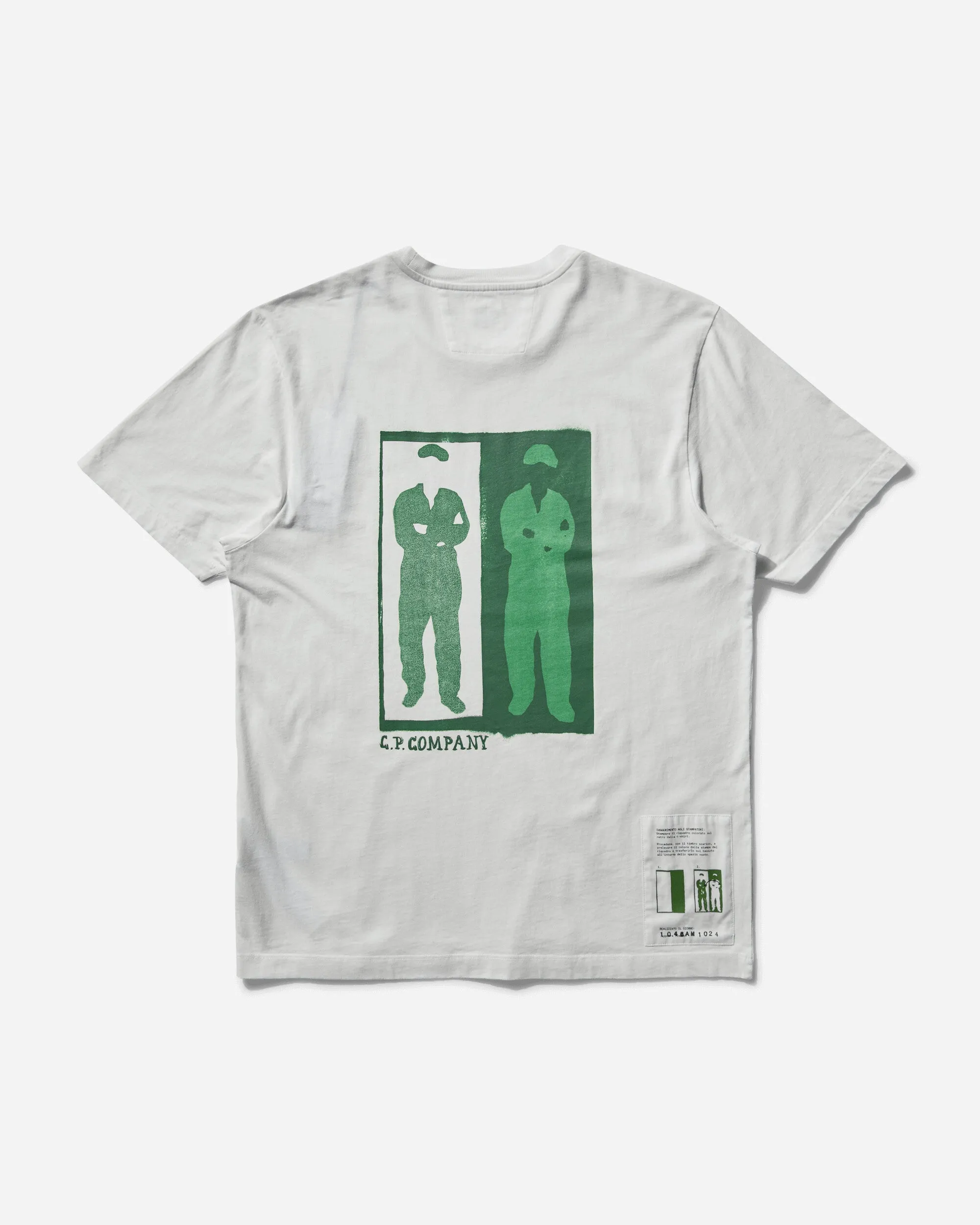 Herren Logo T-Shirt aus Gaze in Weiß