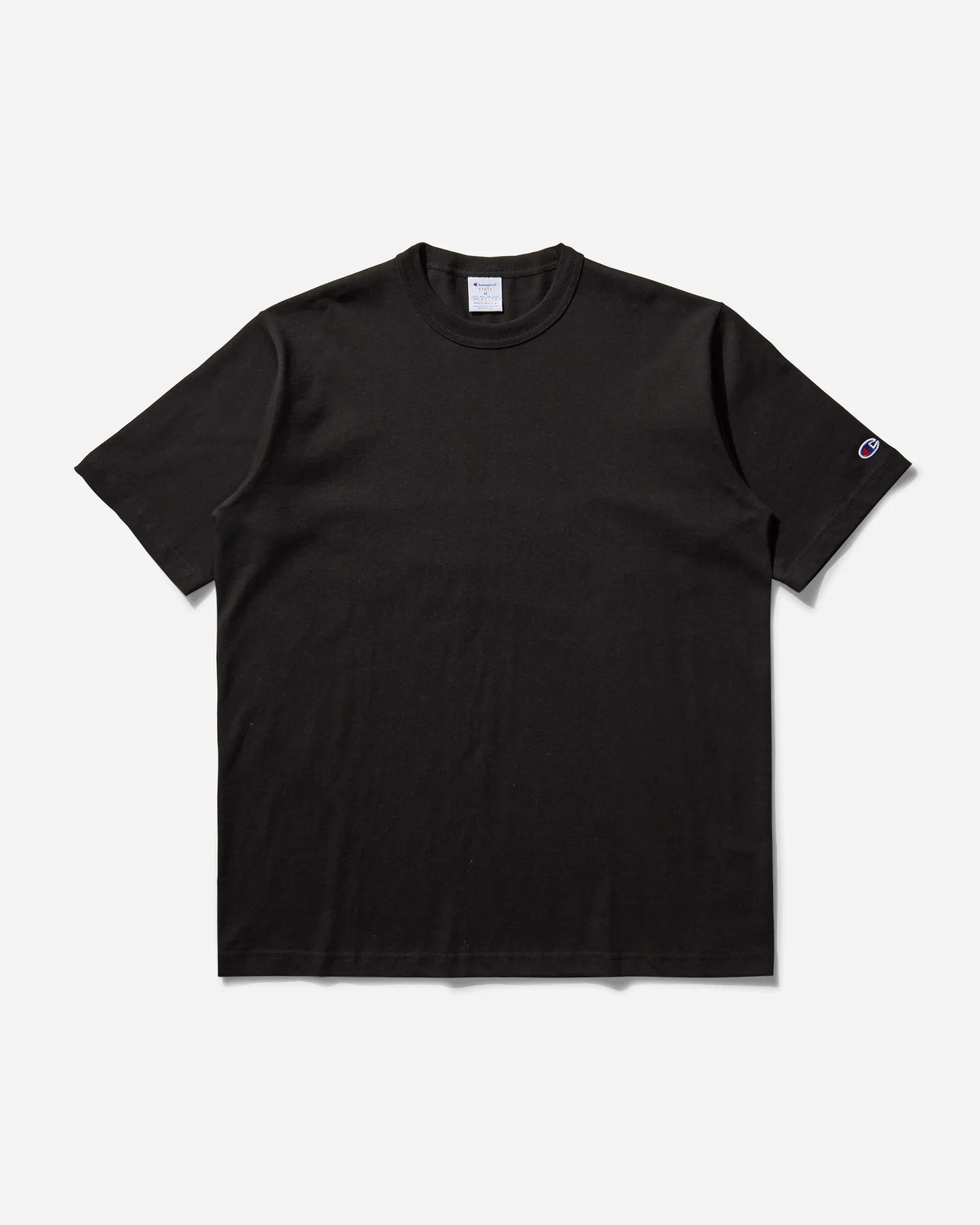 Herren T-Shirt mit Rundhalsausschnitt, in den USA hergestellt, Schwarz