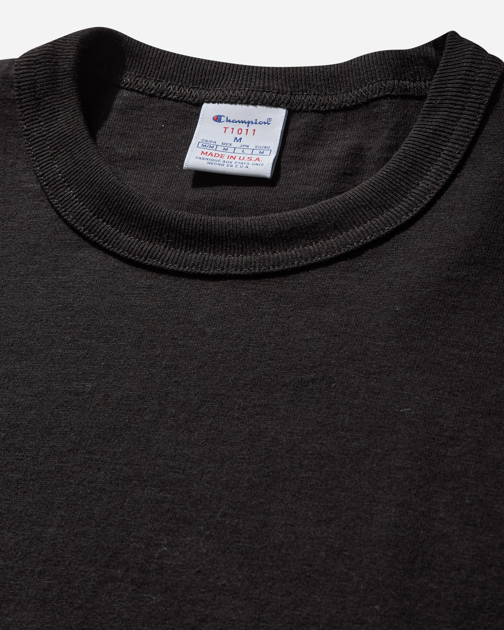 Herren T-Shirt mit Rundhalsausschnitt, in den USA hergestellt, Schwarz