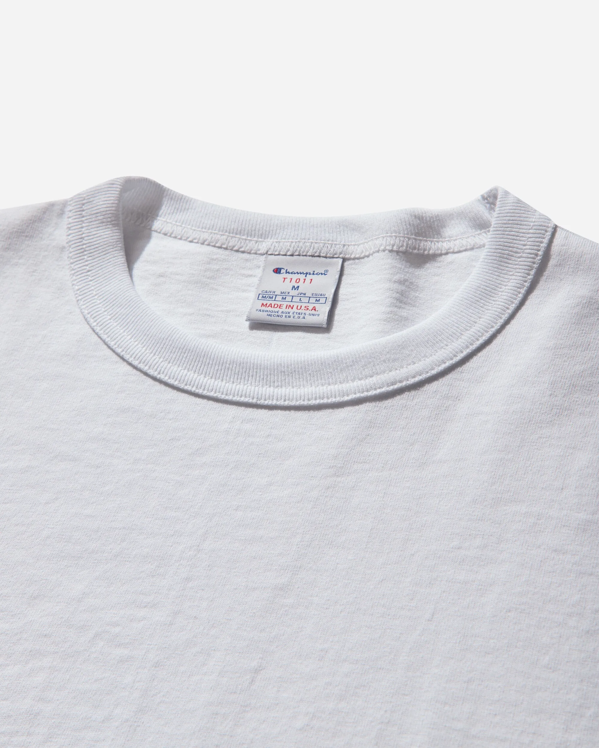 Herren T-Shirt mit Rundhalsausschnitt, in den USA hergestellt, Weiß