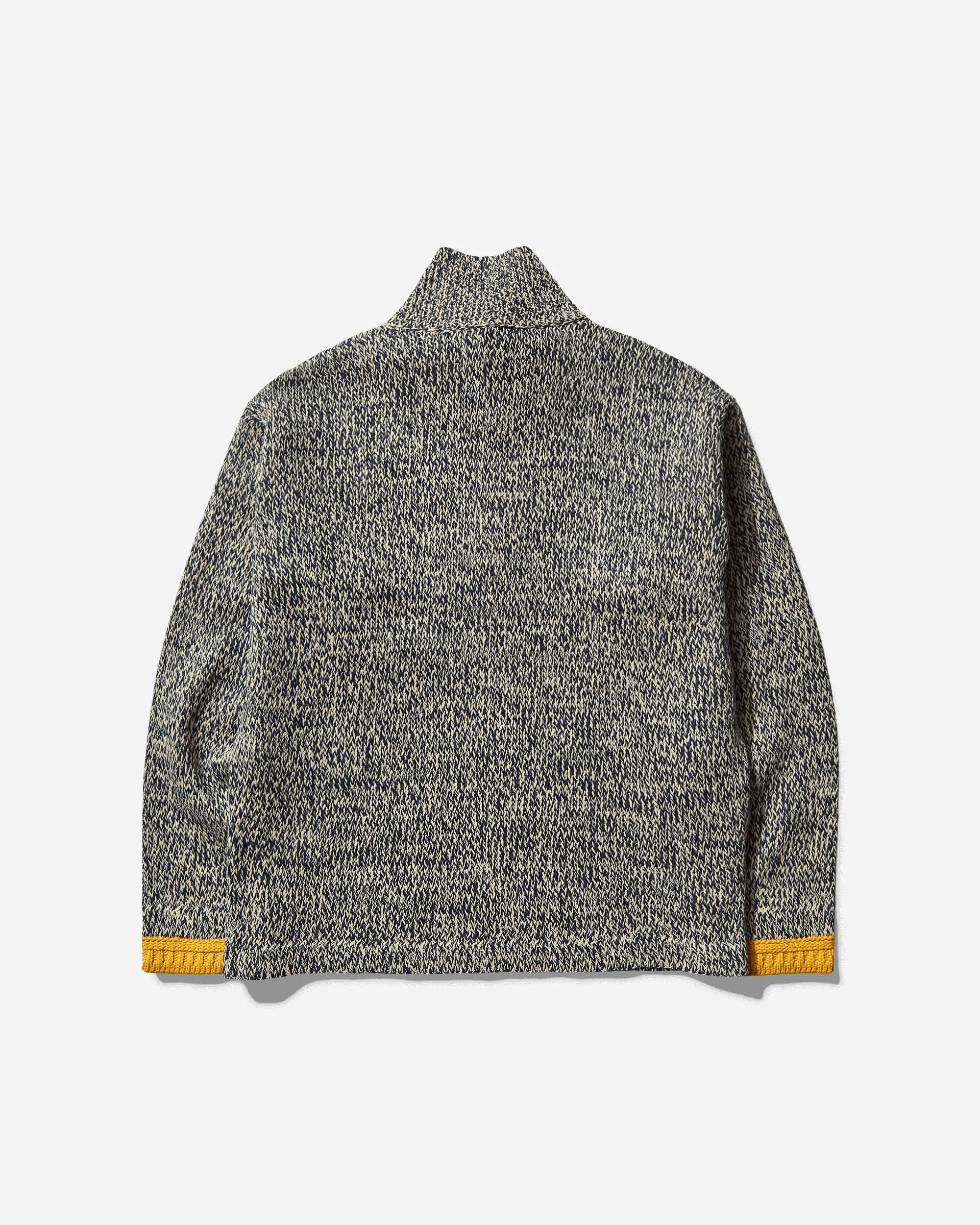 Herren Marina Gummierteffekt Pullover mit Halbem Reißverschluss in Elfenbein
