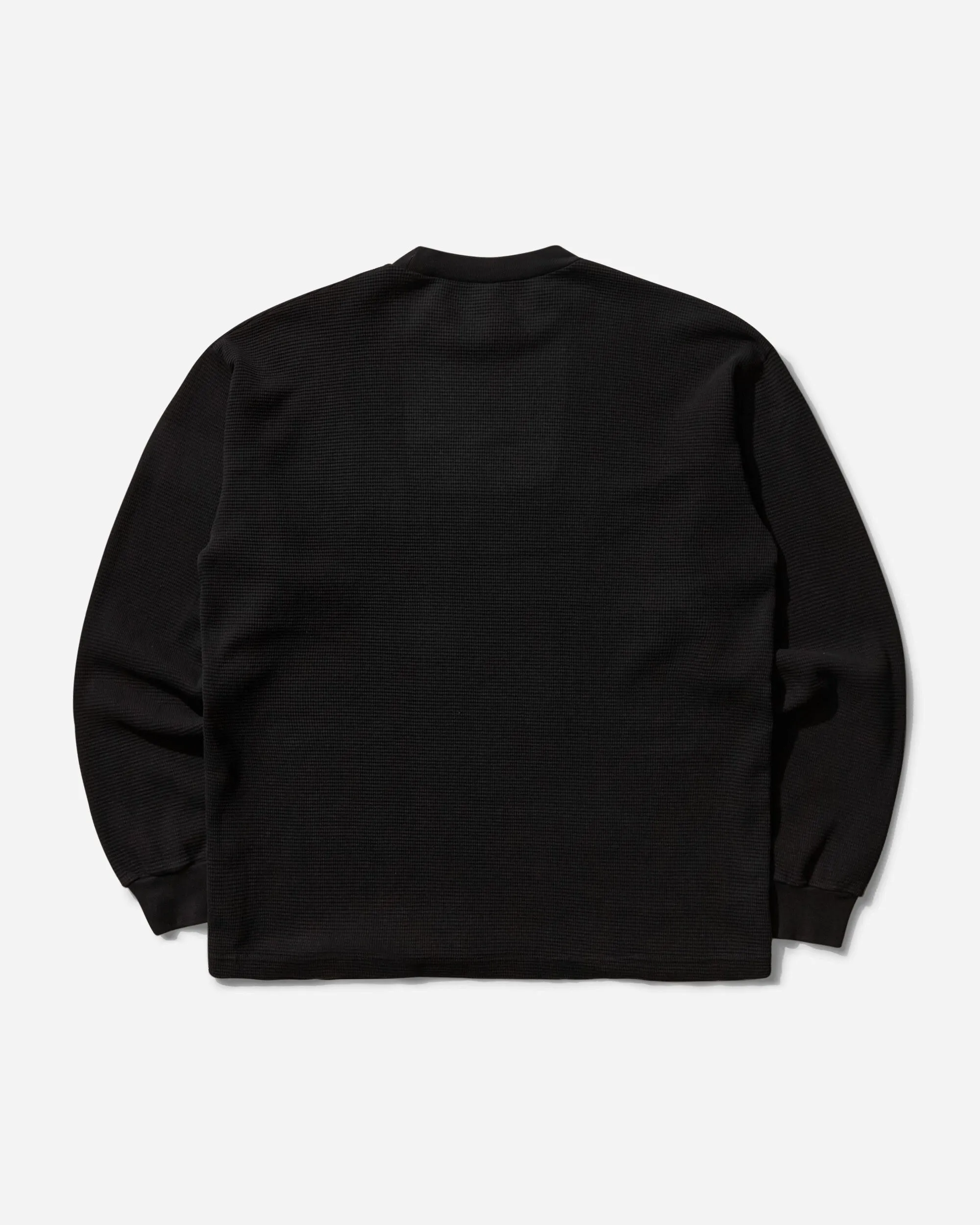 Herren Midtown Logo Waffle Strick Top Schwarz