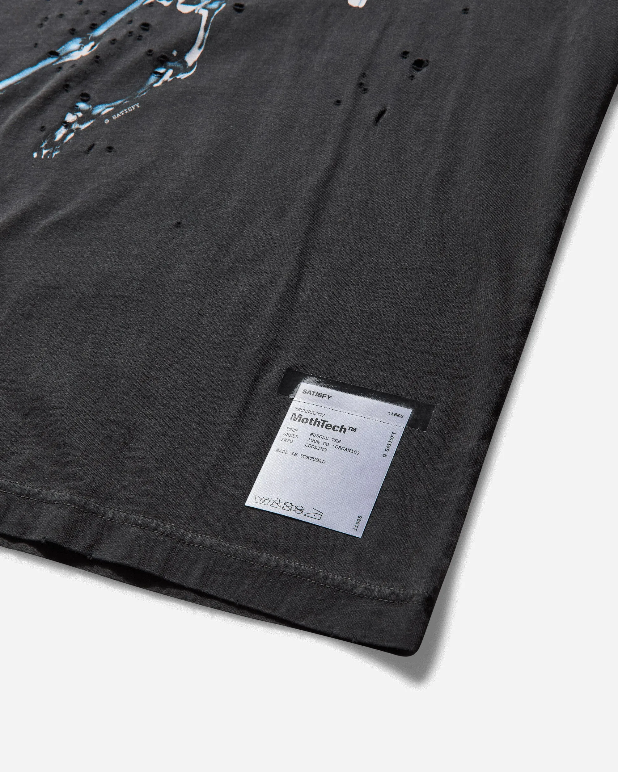 Herren MothTech Muskel-Shirt Gealtertes Schwarz