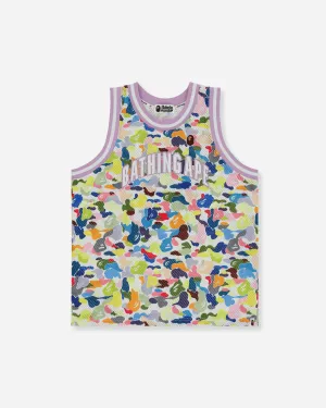 Herren Multi Camo Basketball Oberteil Weiß