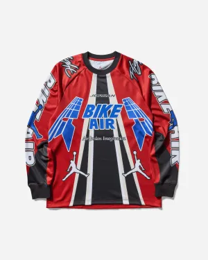 Herren Nigel Sylvester Fahrrad-Trikot Zinnoberrot / Schwarz