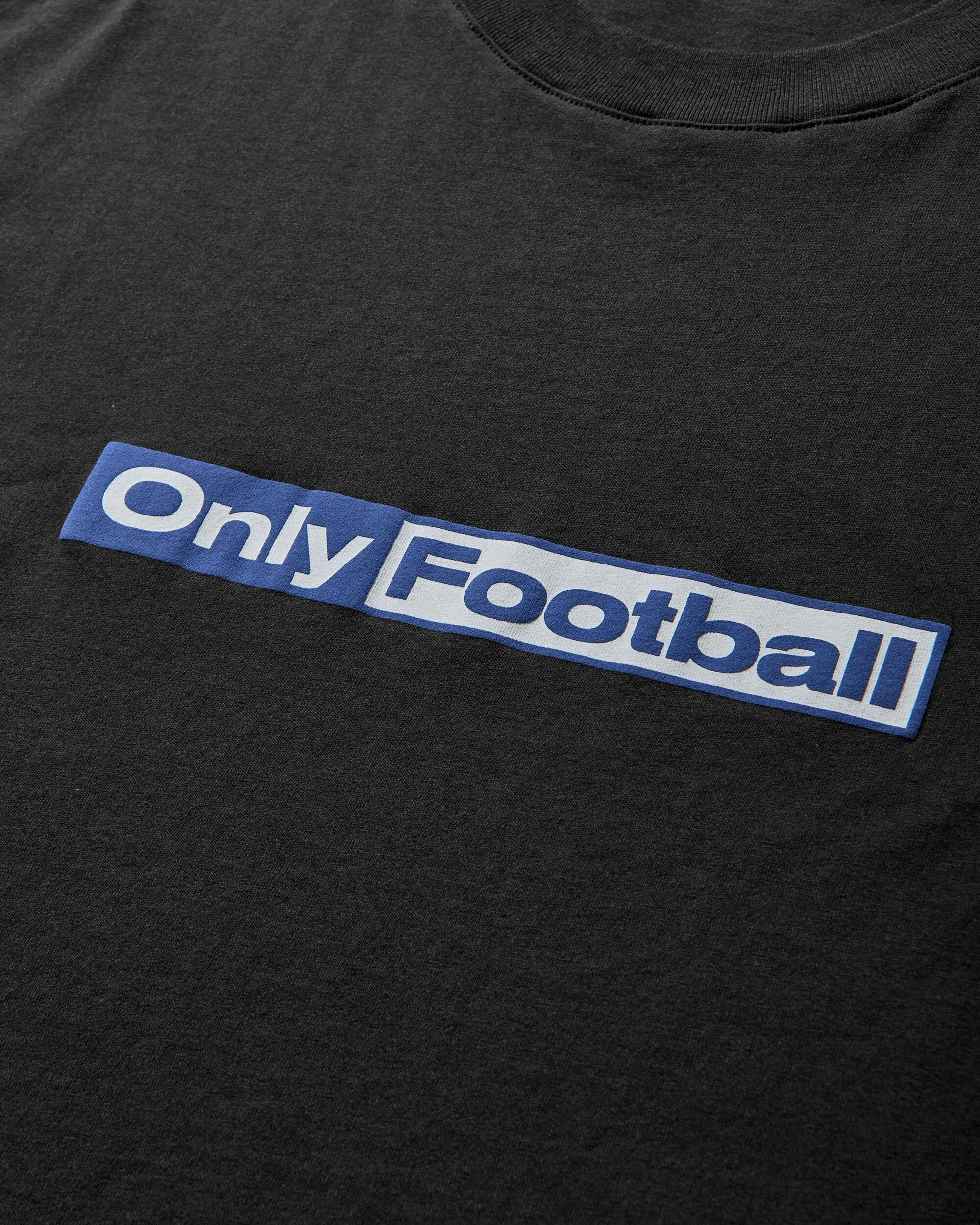 Herren-Fußball-T-Shirt Gewaschen Schwarz