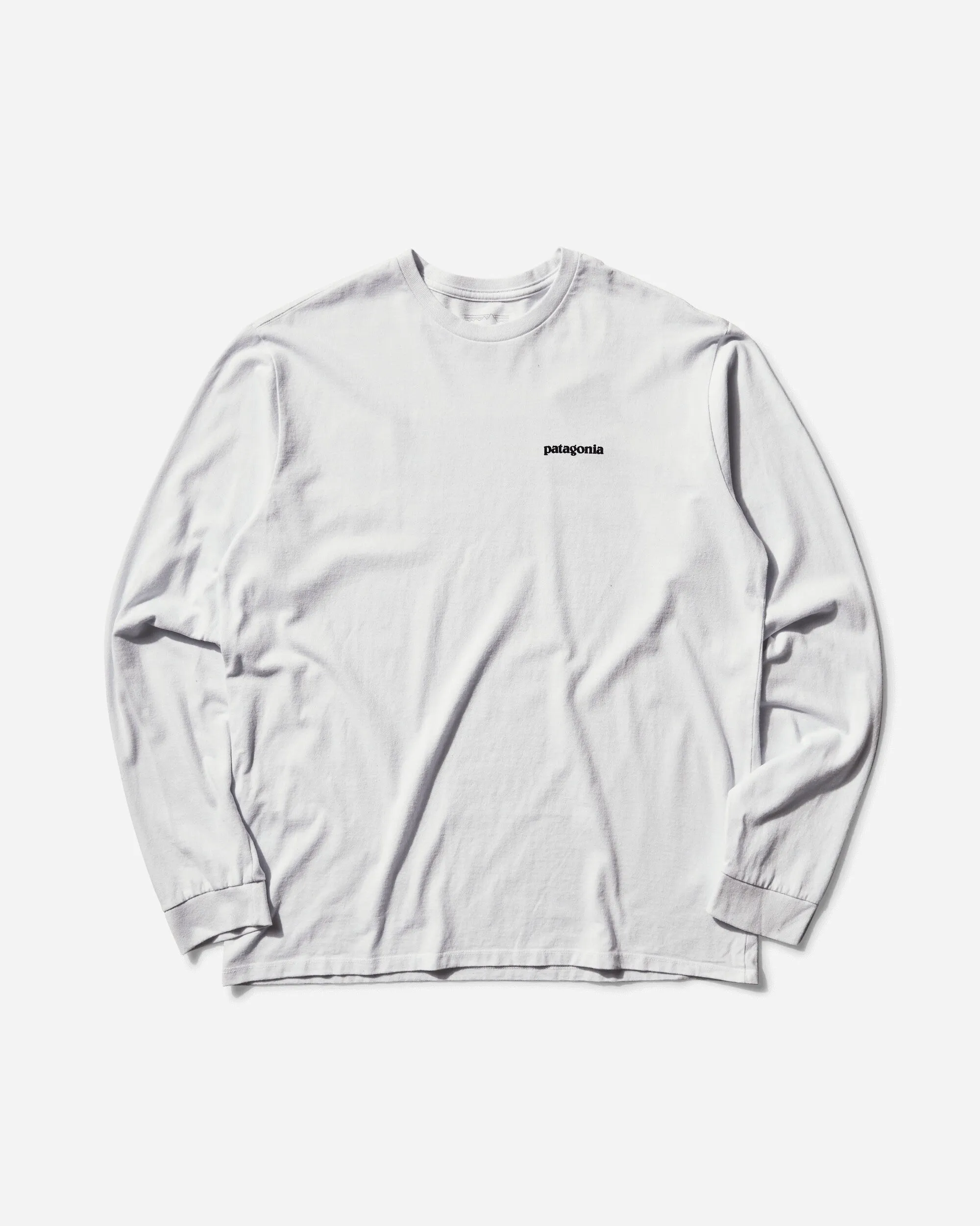 Herren P-6 Logo Responsibili Langarm T-Shirt Weiß