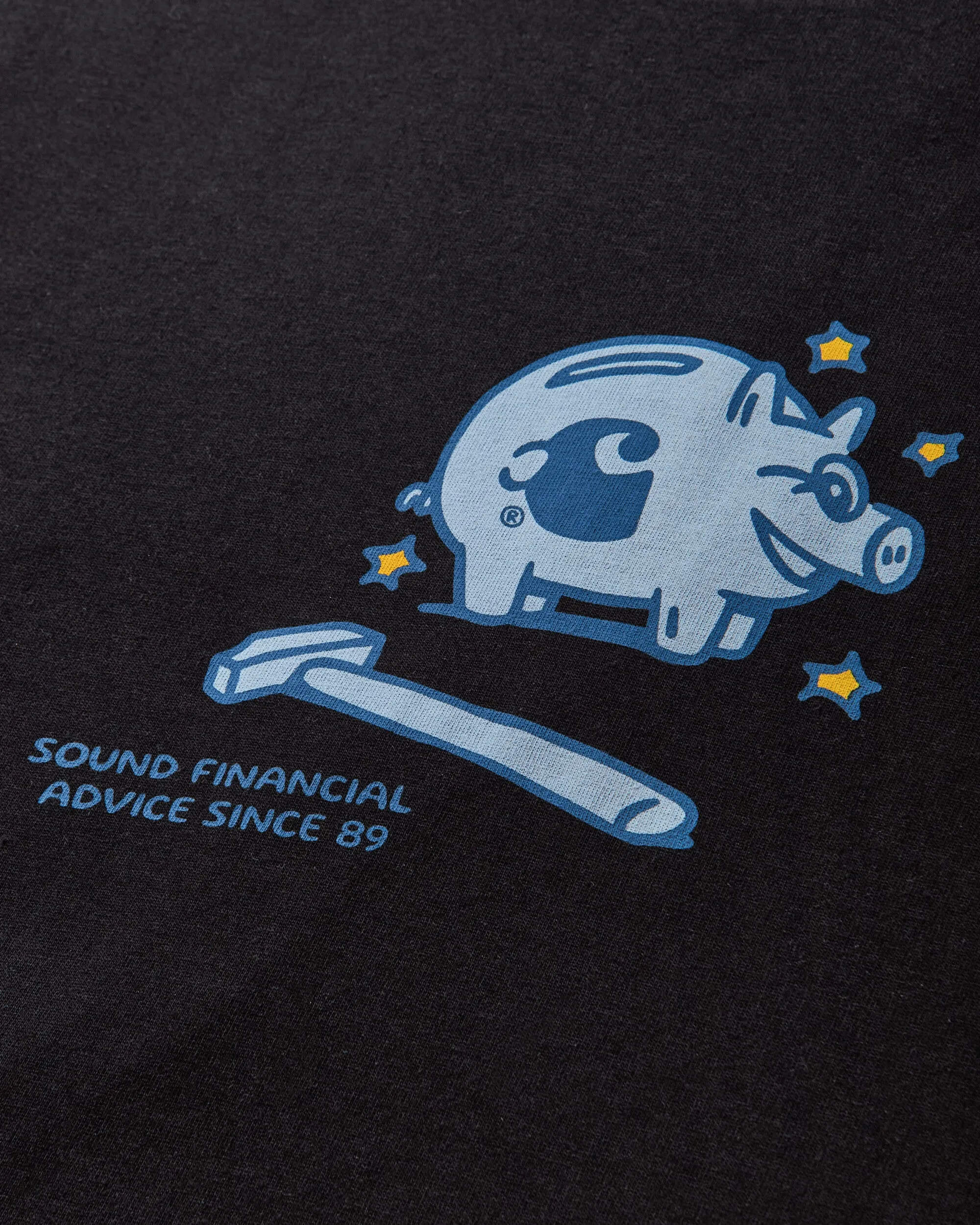 Herren Piggybank T-Shirt Schwarz