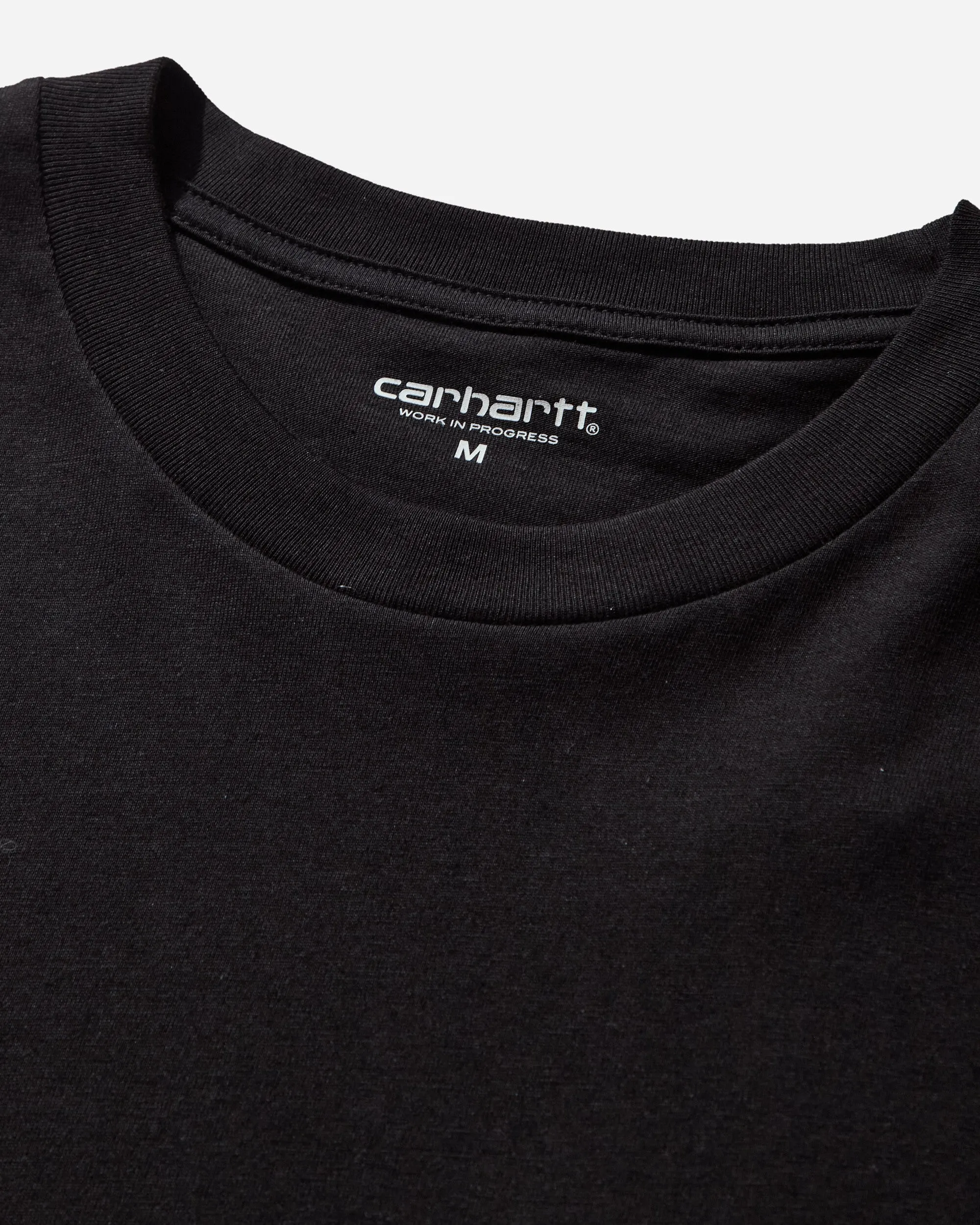 Herren T-Shirt mit Brusttasche in Schwarz