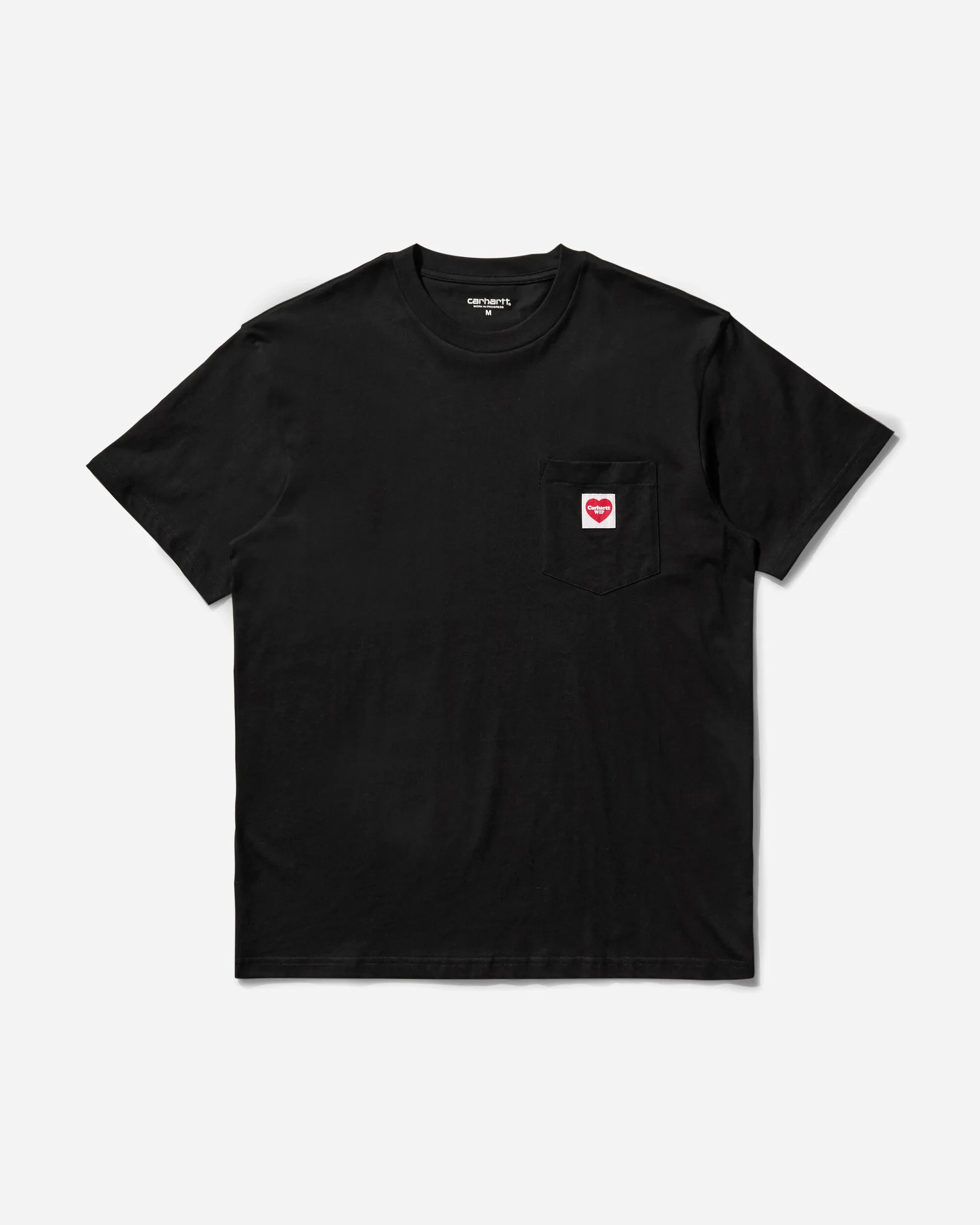 Herren T-Shirt mit Brusttasche in Schwarz