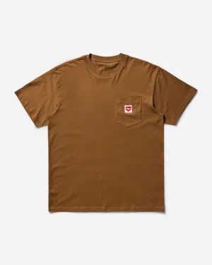 Herren T-Shirt mit Herz-Tasche Hamilton Braun