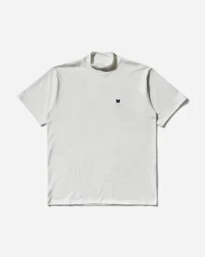 Herren Poly-Jersey Mock Neck T-Shirt Weiß