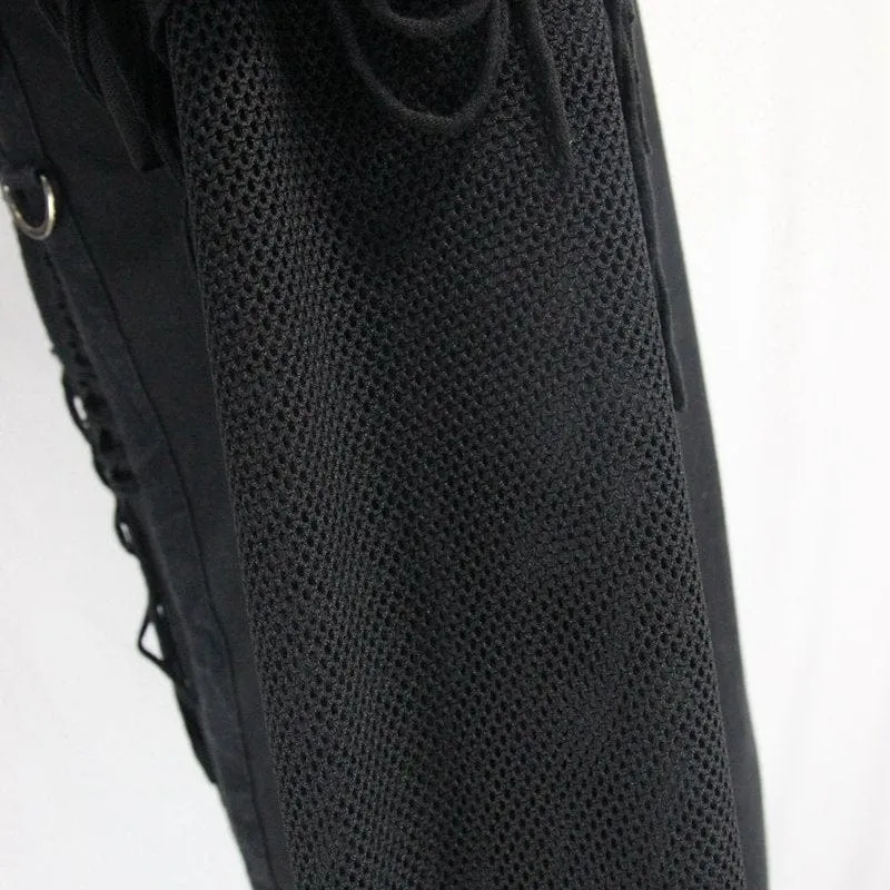 Herren Punk Mesh und Vintage Riss T-Shirt