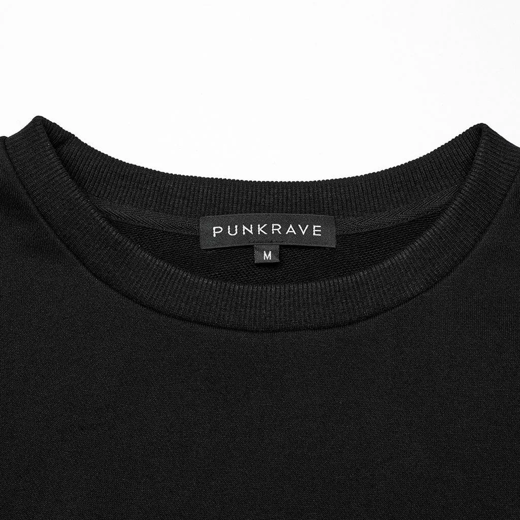 Herren Punk Mesh Zerrissenes T-Shirt