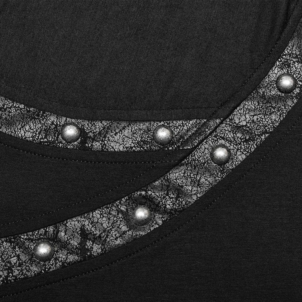 Herren-Punk-T-Shirt mit Rüschenkragen
