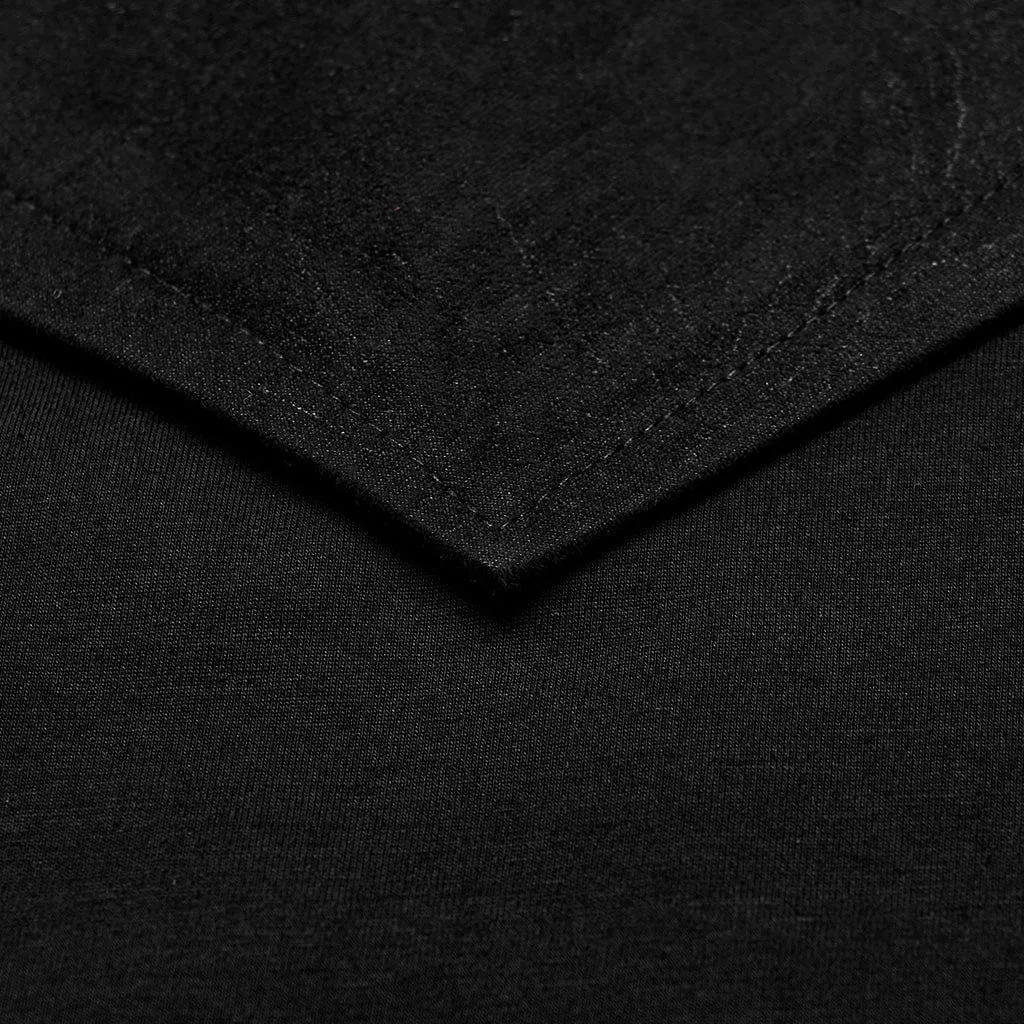 Herren Punk Stehkragen Kunstleder Splice Tanktop mit Kapuze