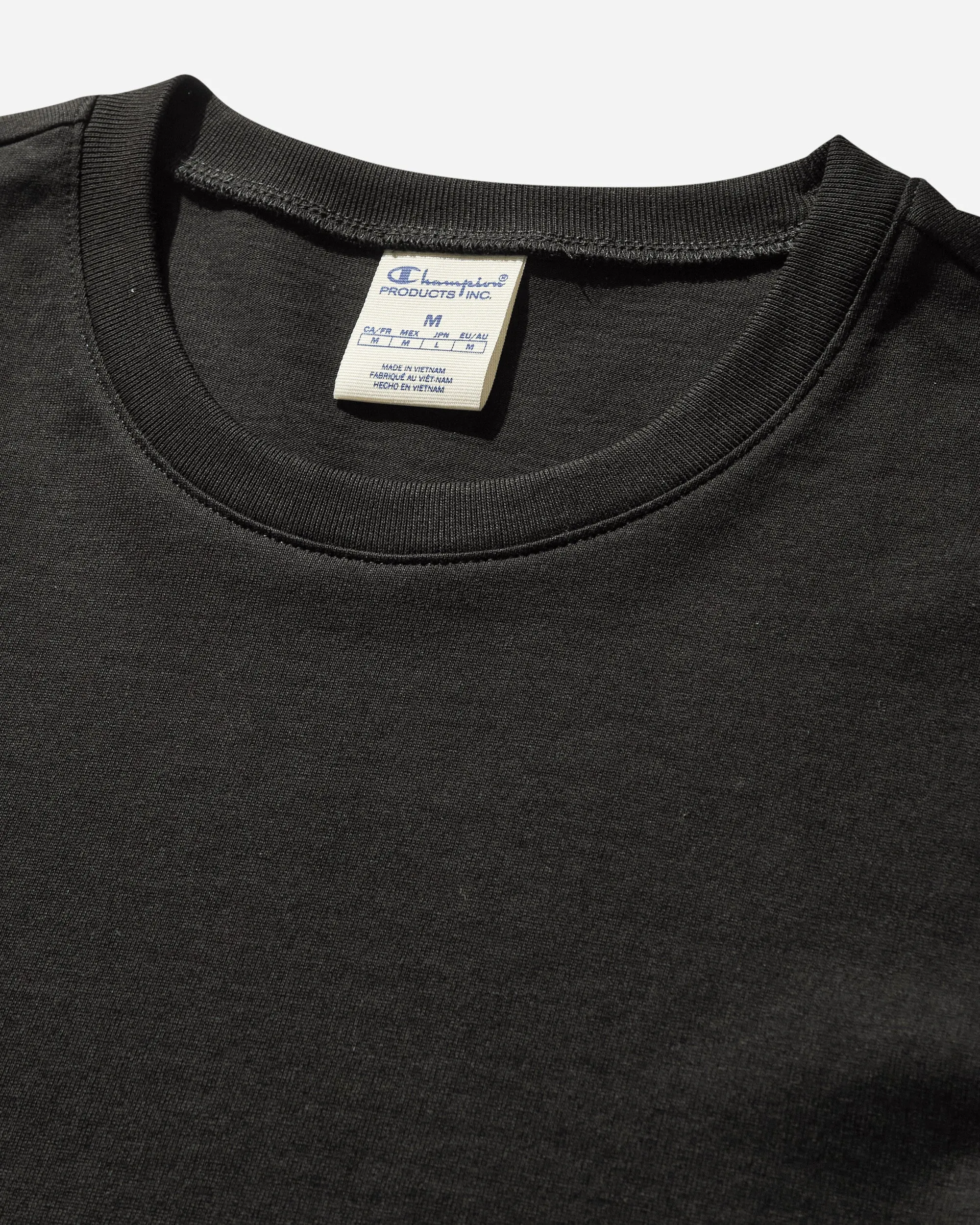 Herren Reverse Weave Loose Fit Langarm T-Shirt Schwarz