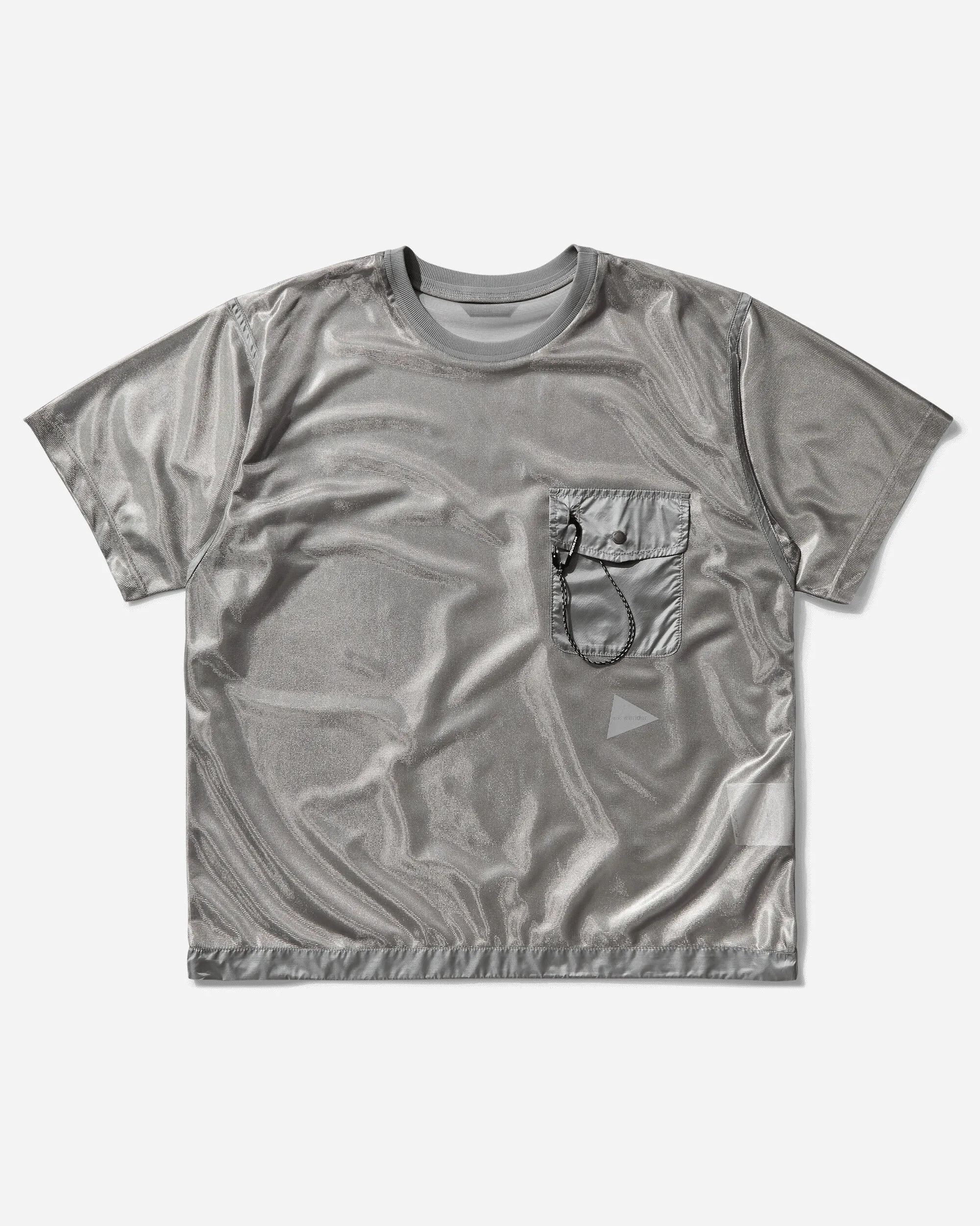 Herren-Silbernes Mesh-T-Shirt Silber
