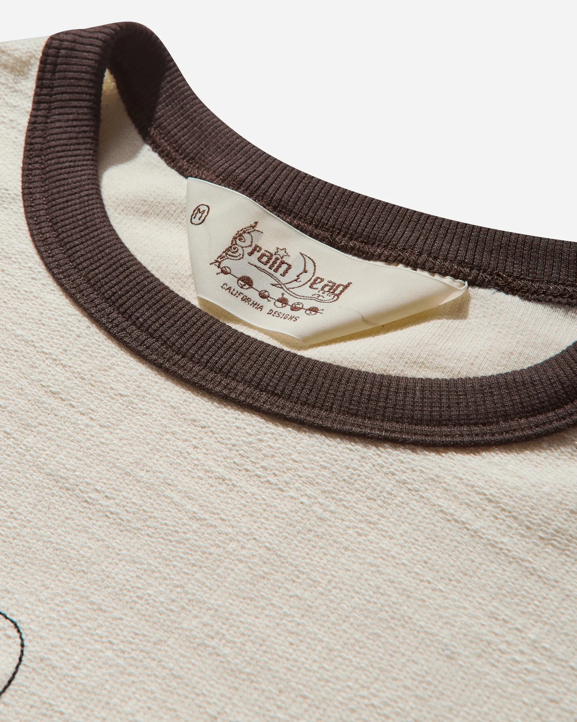 Herren Baseball Langarm-Shirt mit Slub-Optik in Natur