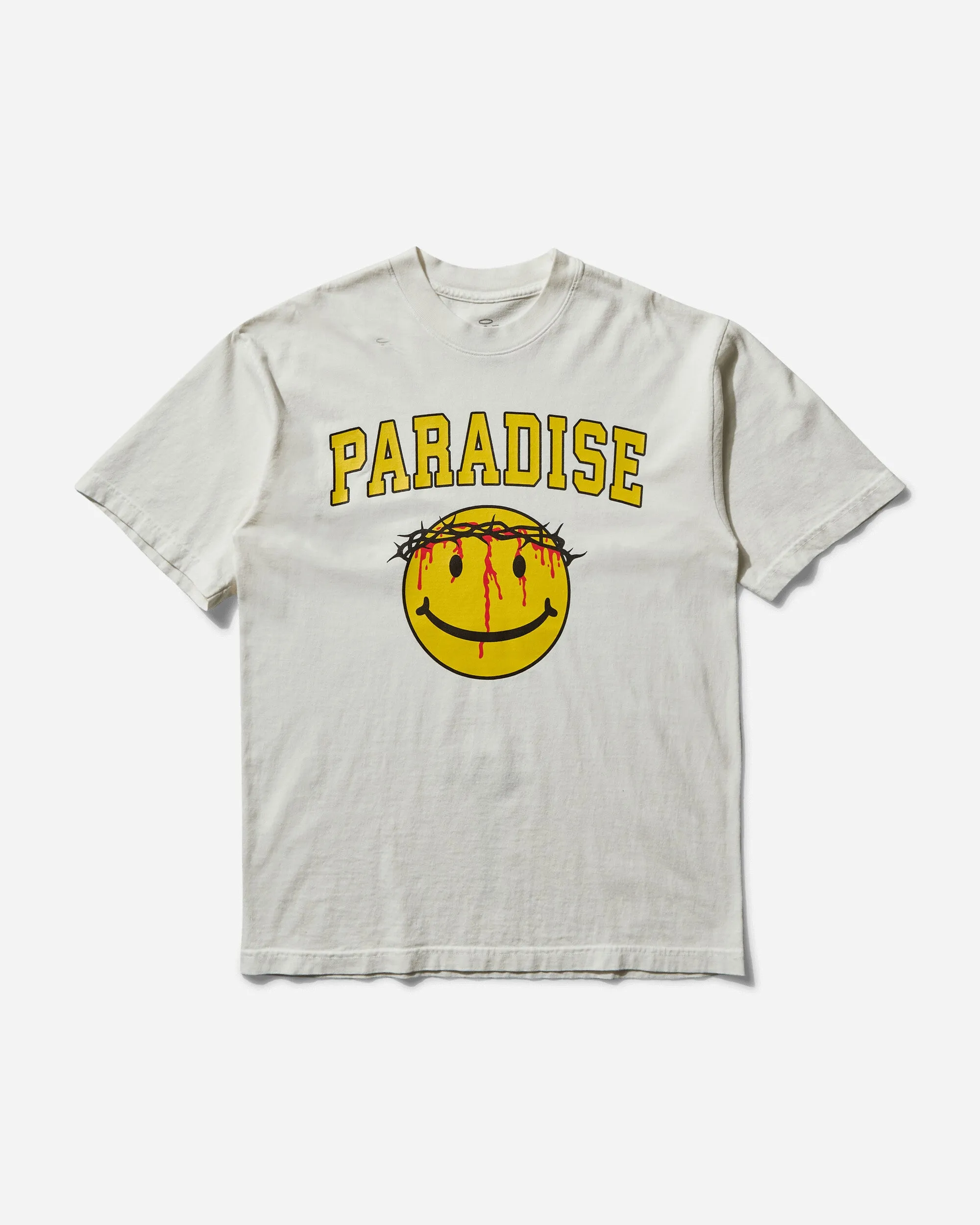 Herren Smiley Jesus T-Shirt Weiß