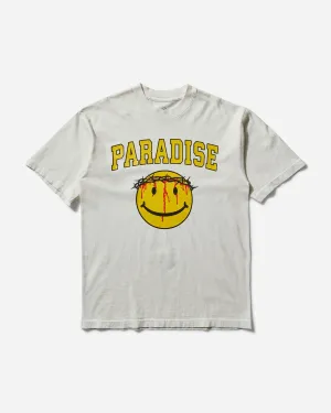 Herren Smiley Jesus T-Shirt Weiß