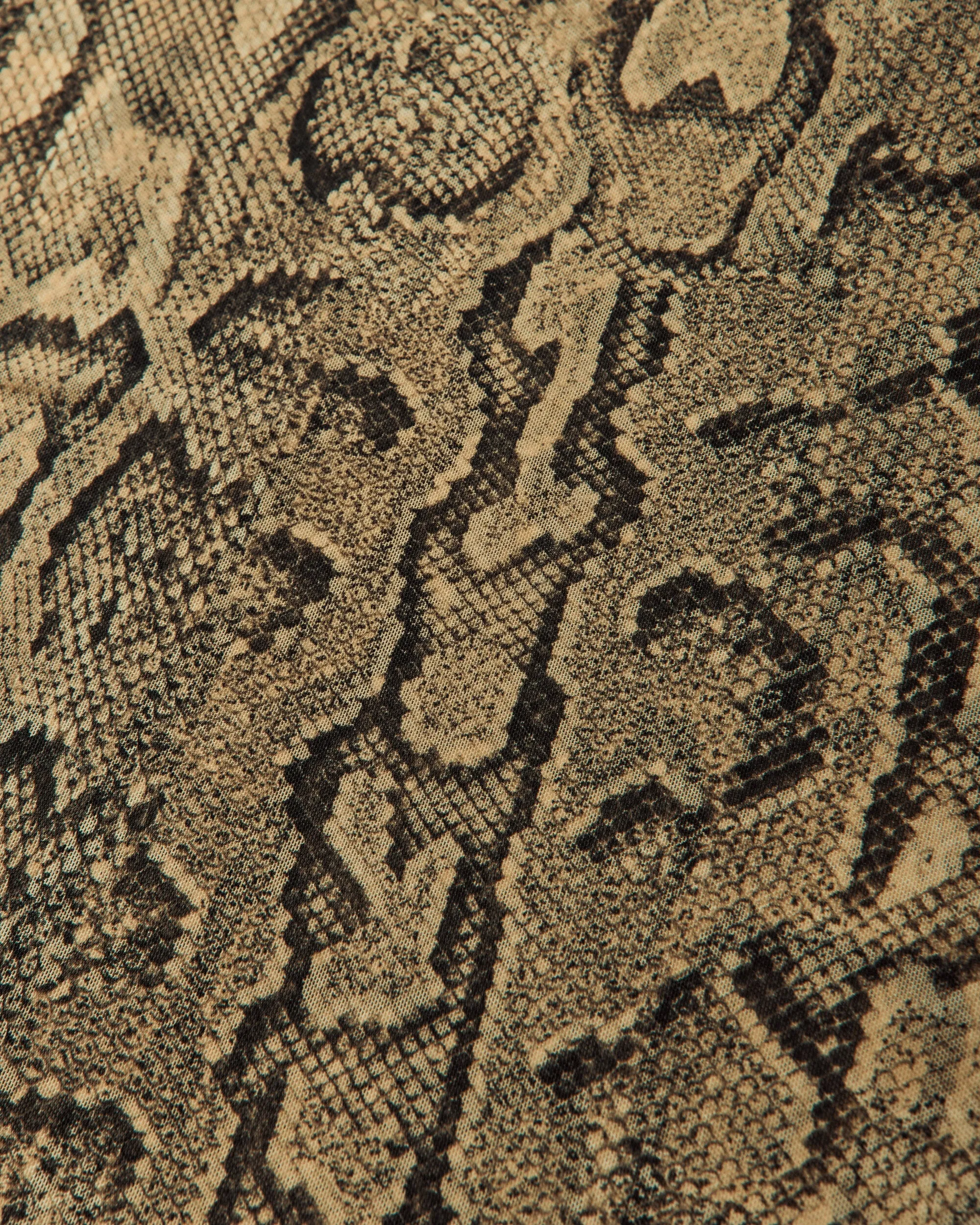 Herren Langarmshirt mit Schlangenmuster in Sand