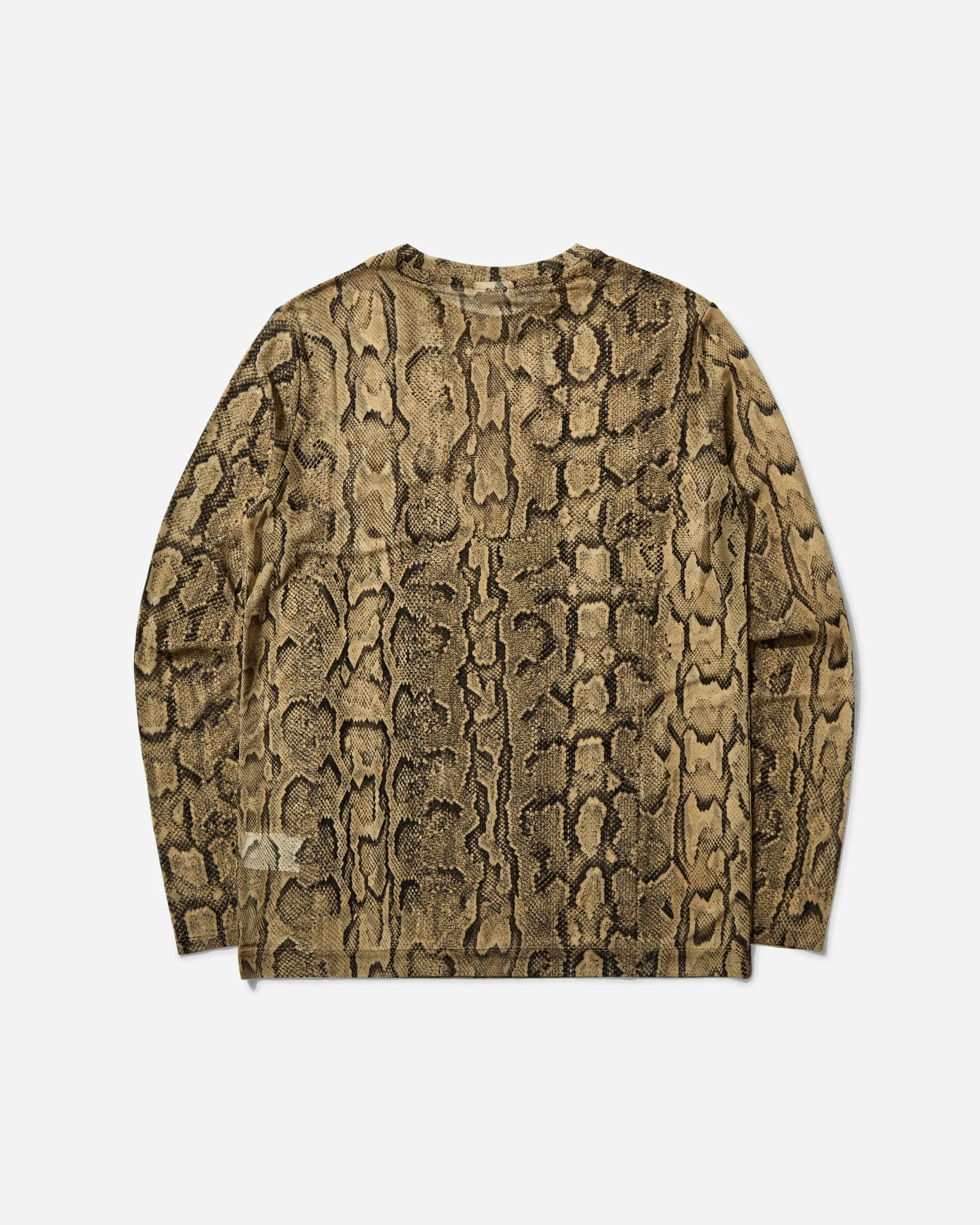 Herren Langarmshirt mit Schlangenmuster in Sand