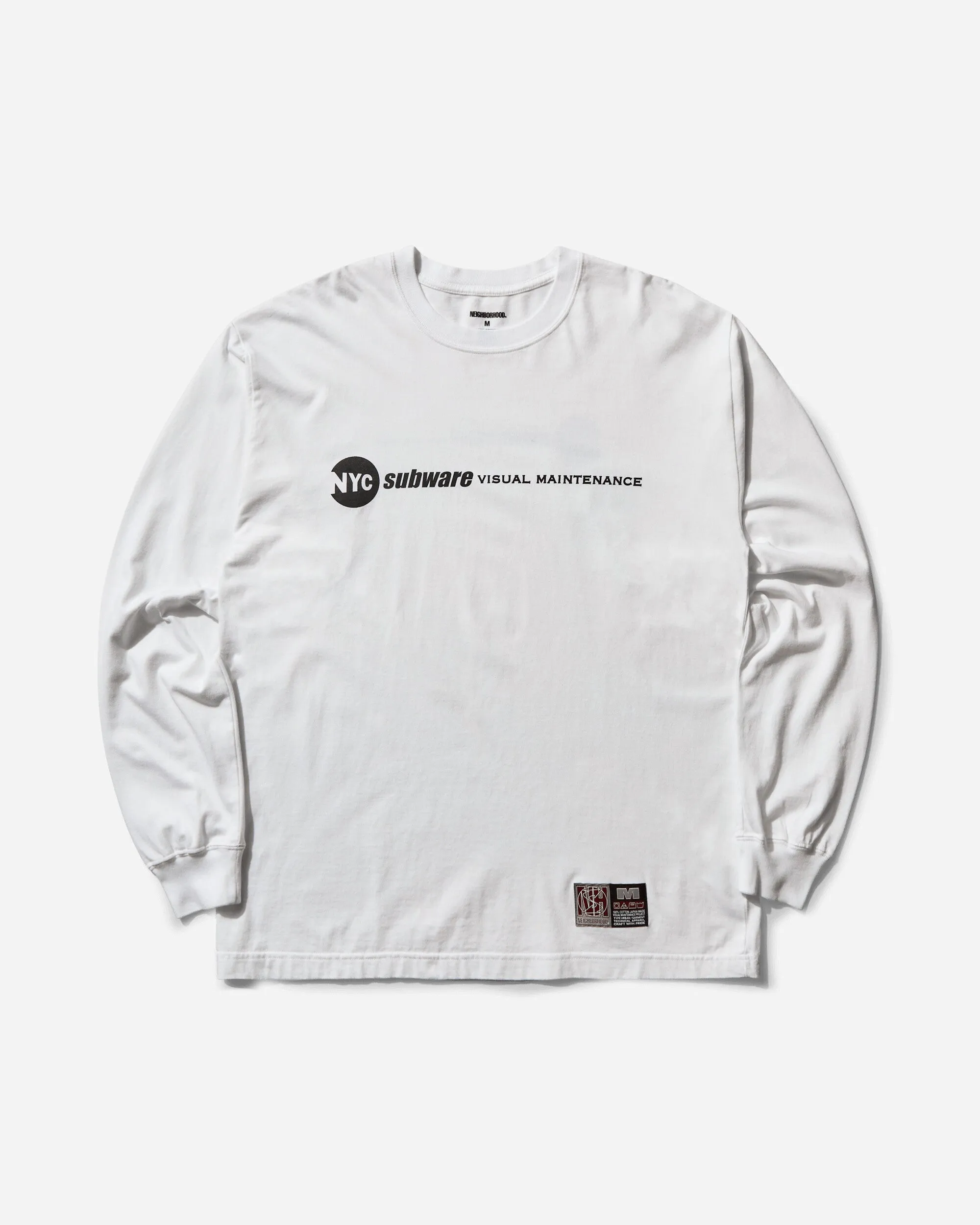 Herren Subware LS-3 Langarm T-Shirt Weiß