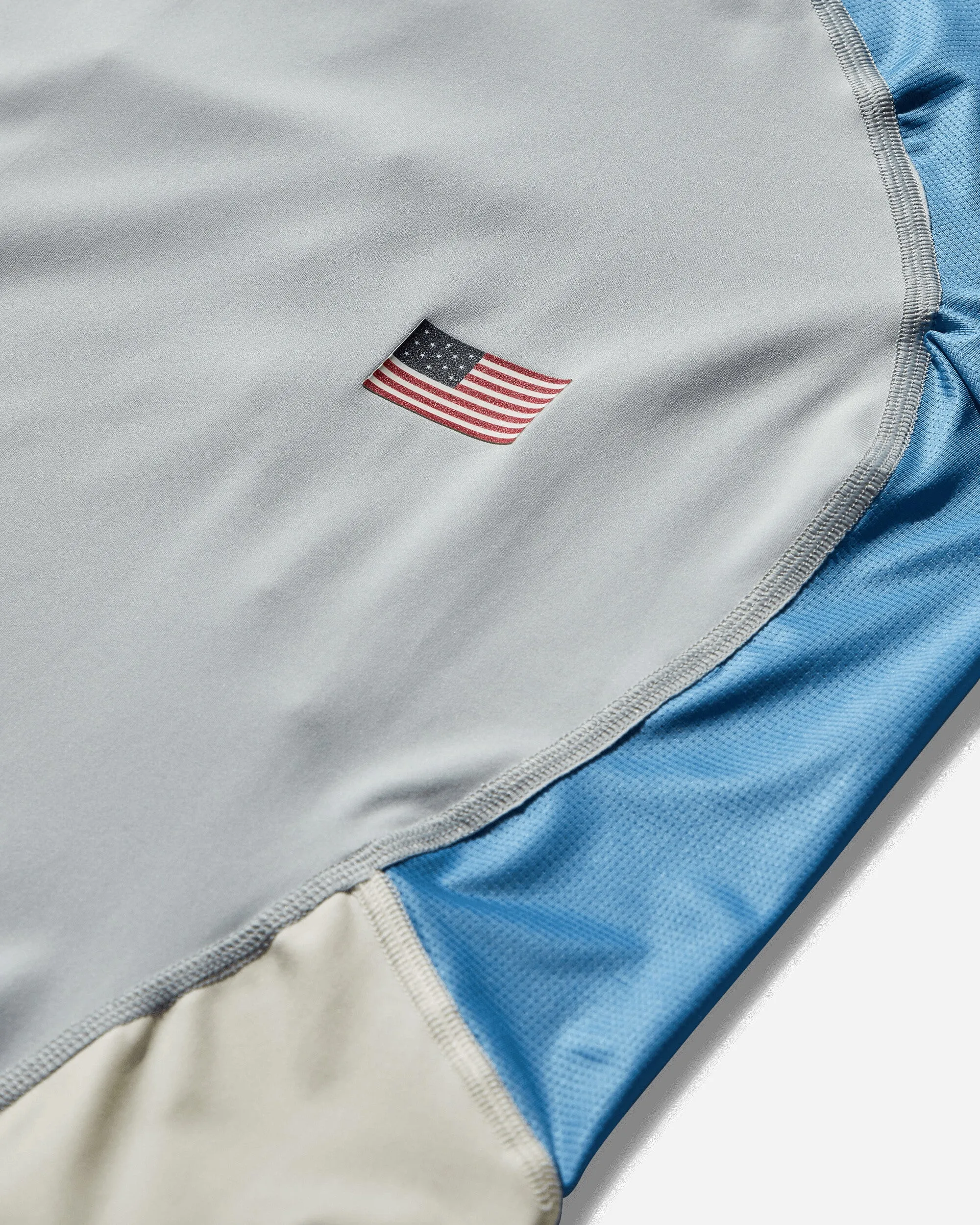 Herren USA Surfteam Rashguard Grau Staub