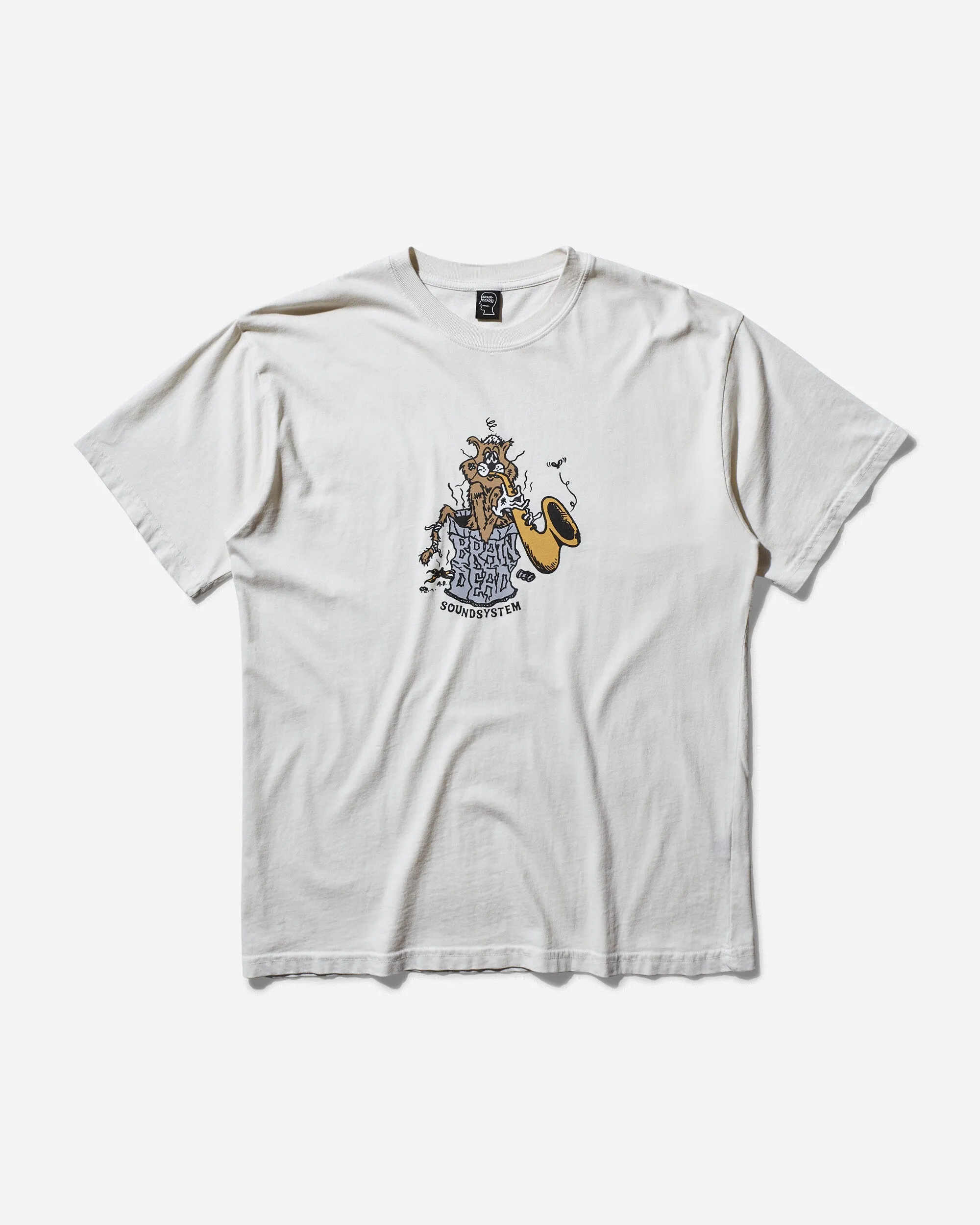 Herren T-Shirt mit Katzenmotiv in Natur