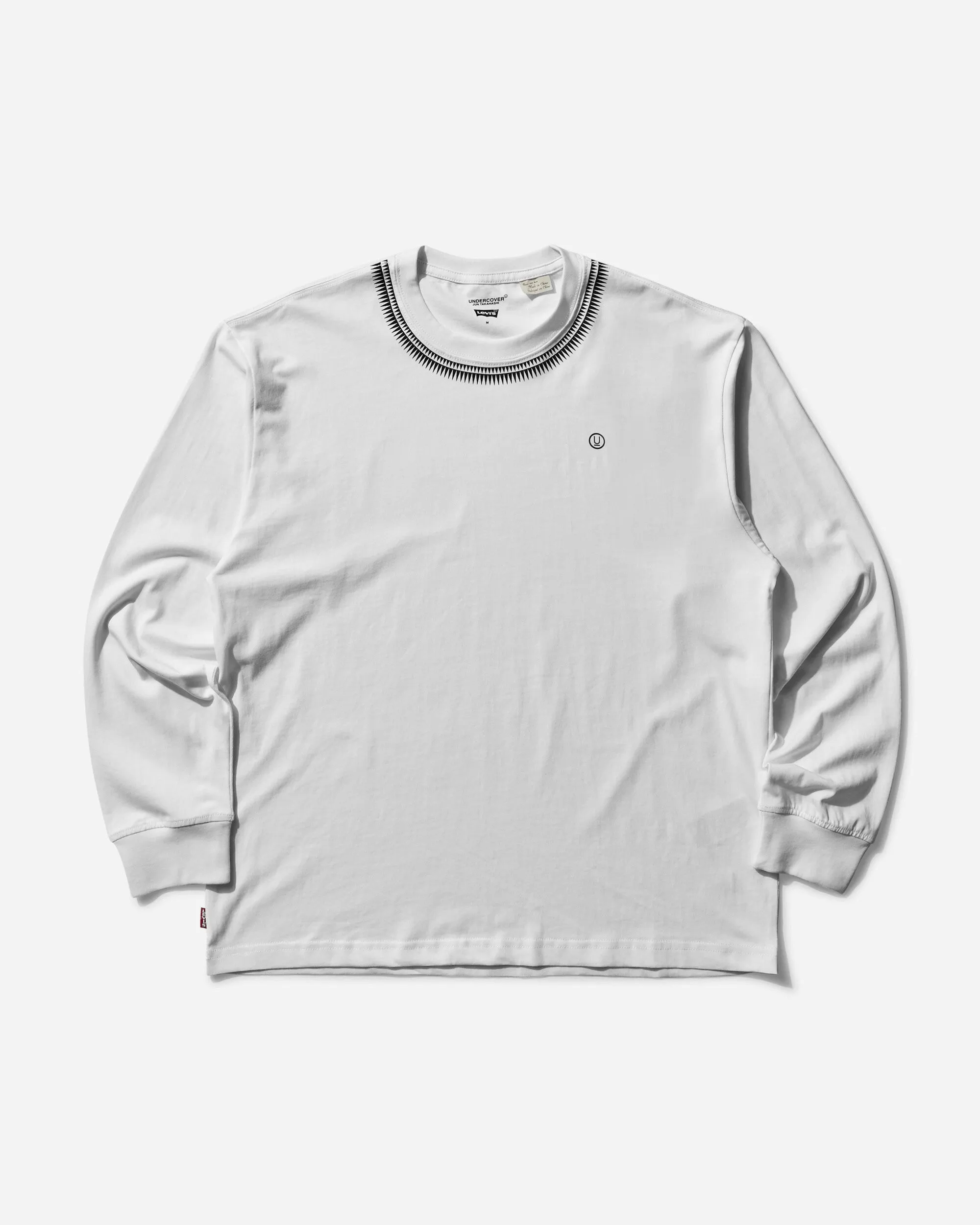 Herren UNDERCOVER Langarm T-Shirt Weiß