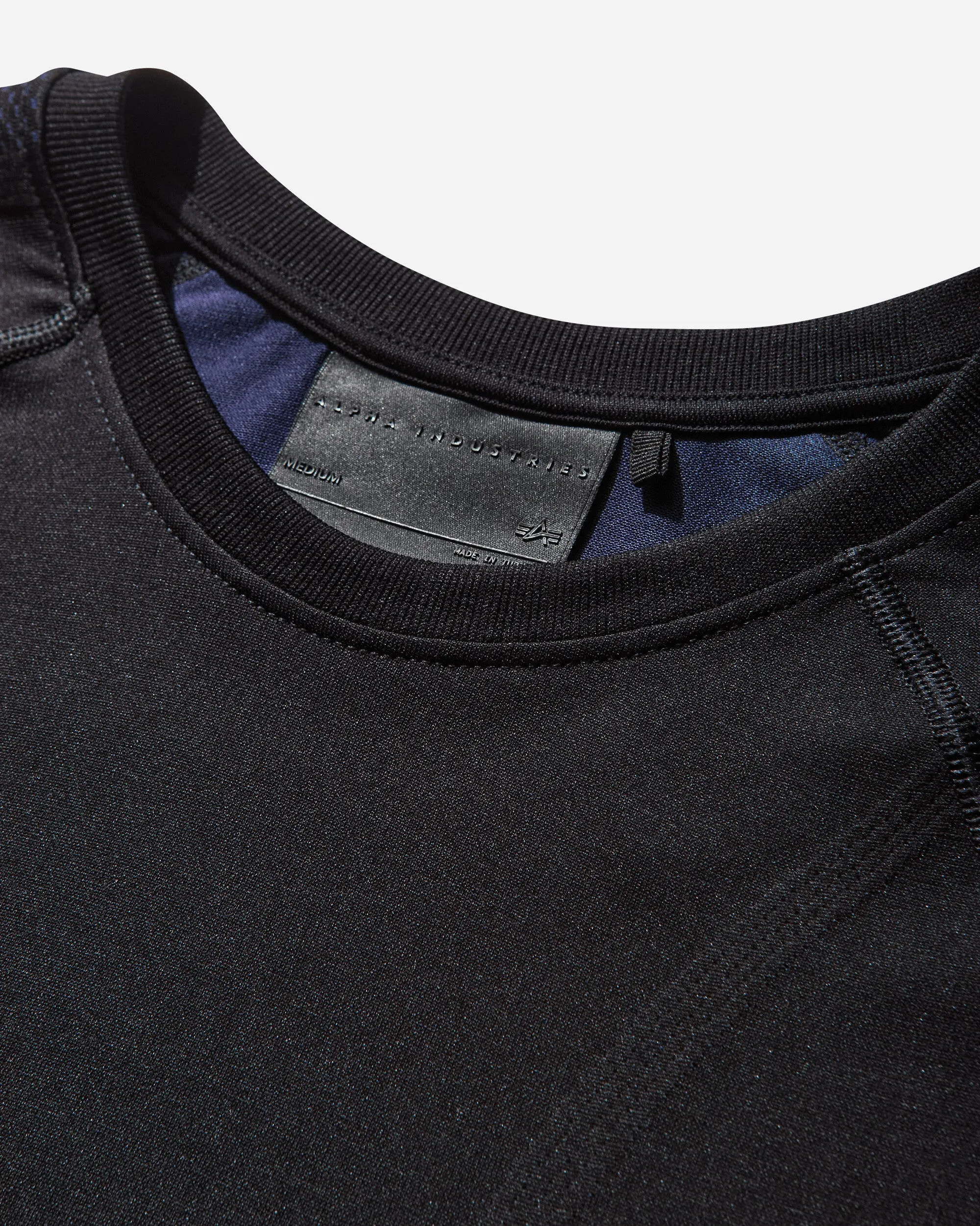 Herren UV-nahtloses Langarm-T-Shirt Schwarz
