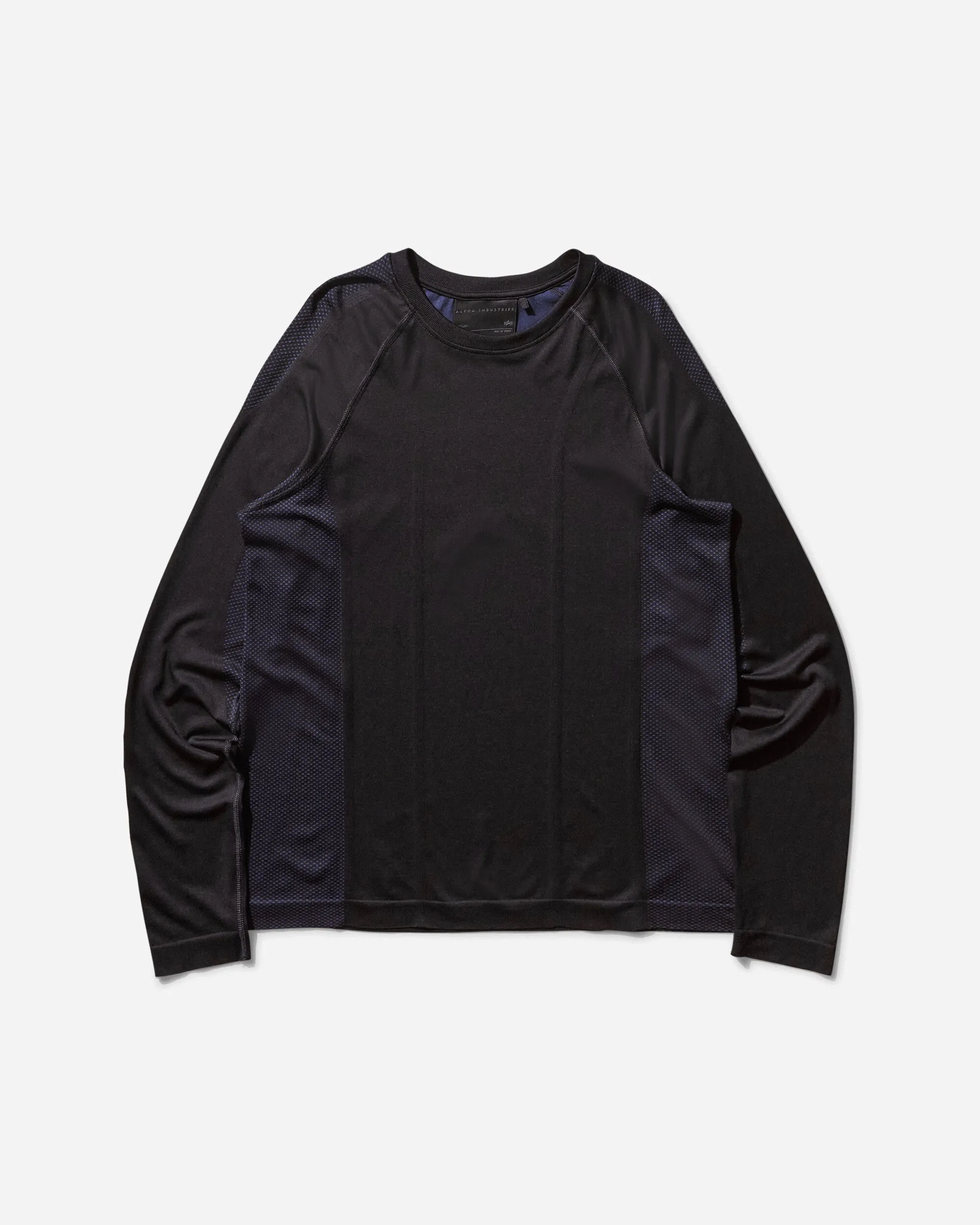 Herren UV-nahtloses Langarm-T-Shirt Schwarz