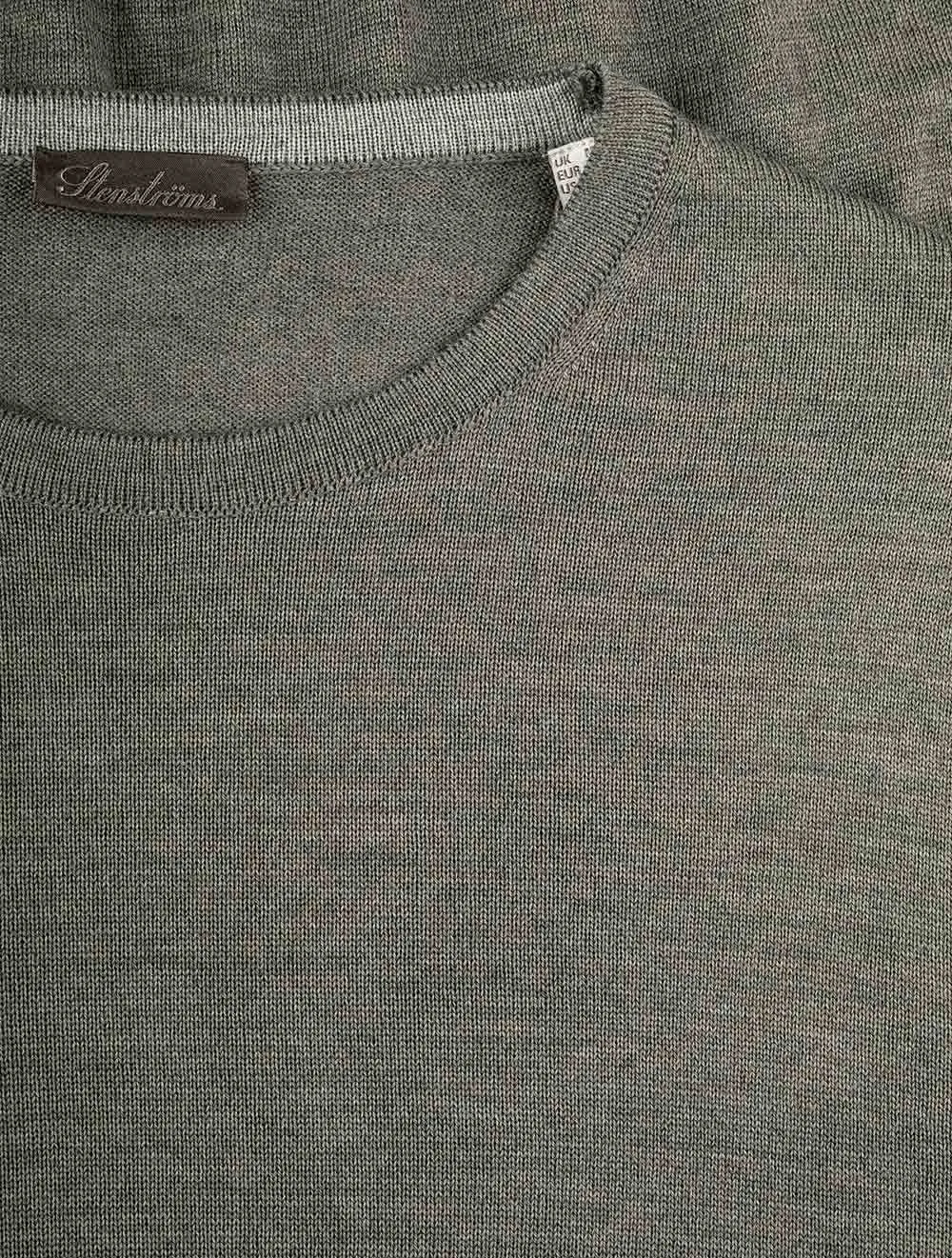 Merino mit Patches Khaki