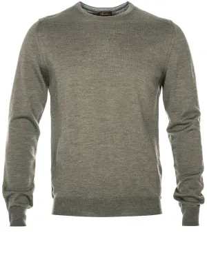 Merino mit Patches Khaki