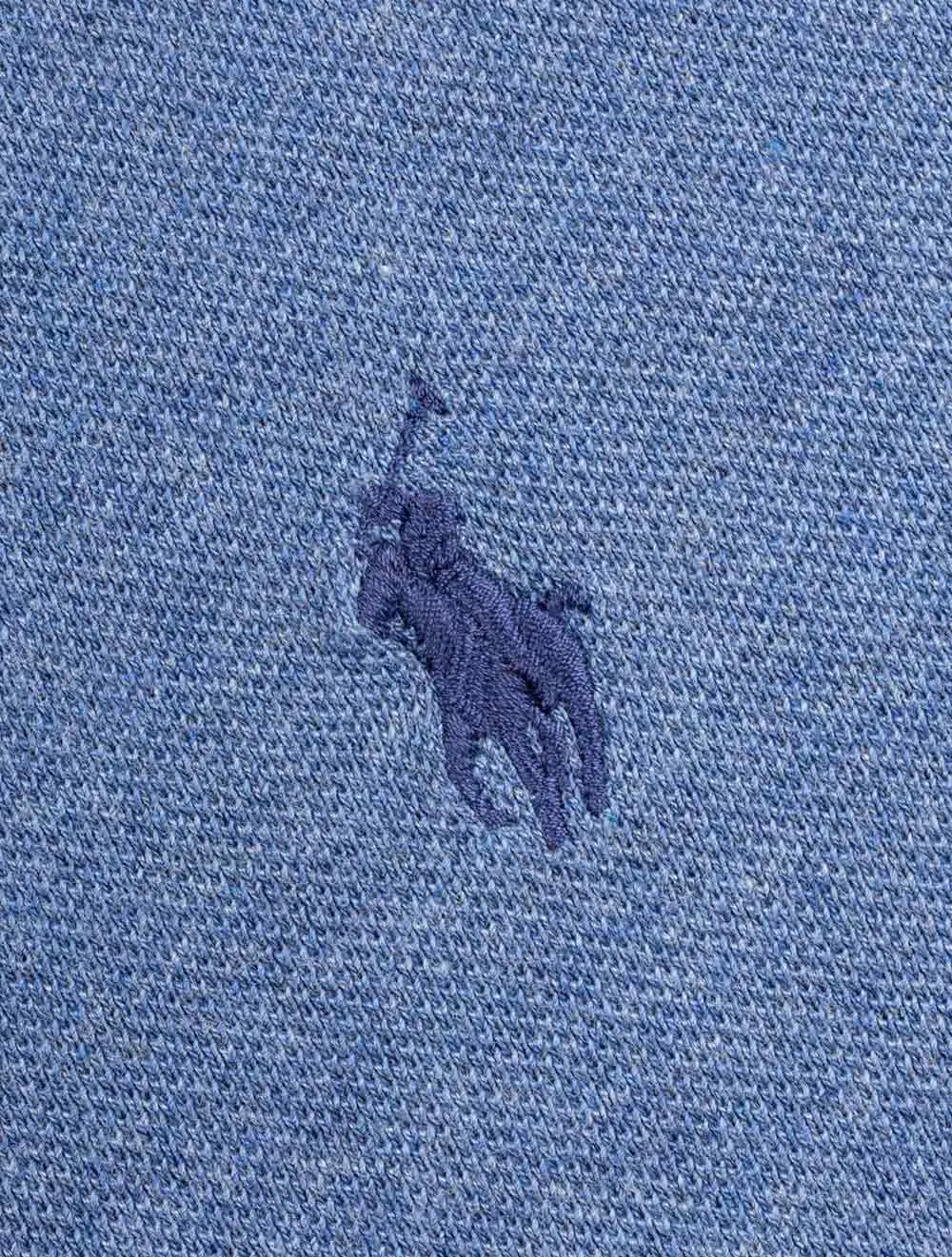 Mesh Polo-Shirt Blau