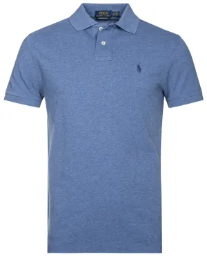 Mesh Polo-Shirt Blau