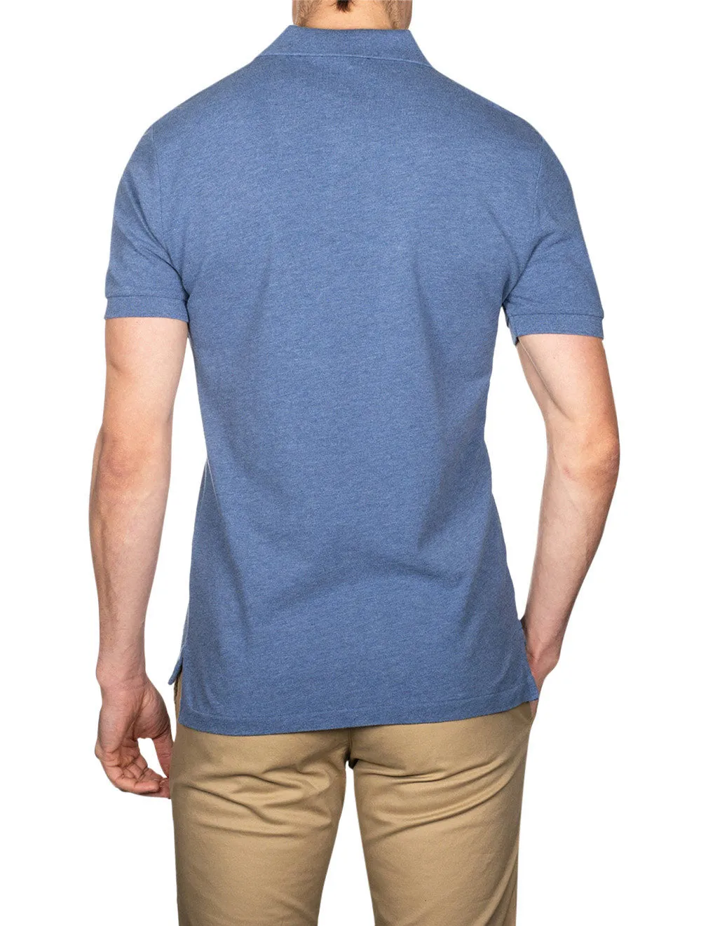 Mesh Polo-Shirt Blau