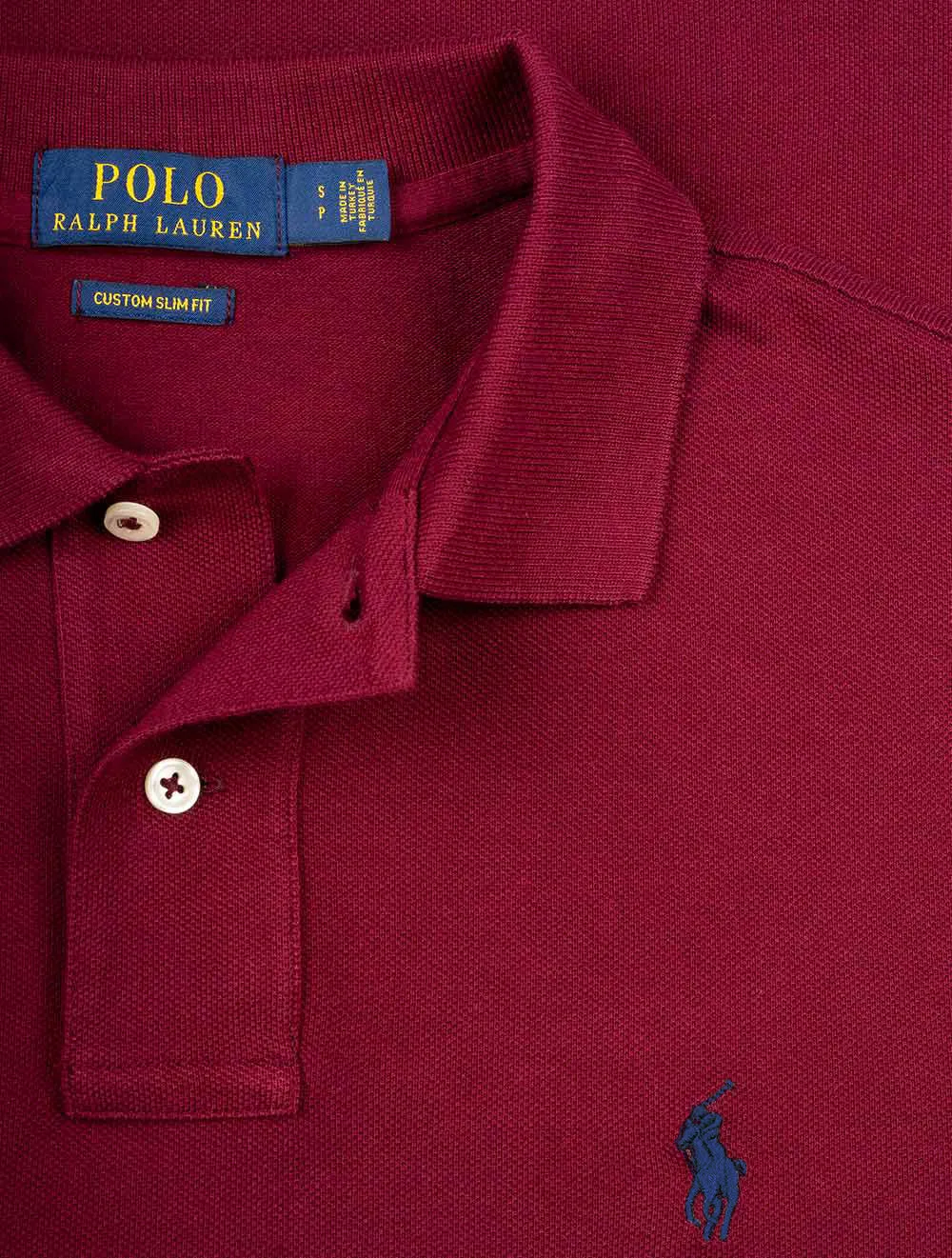 Mesh Polo-Shirt Dunkelrot