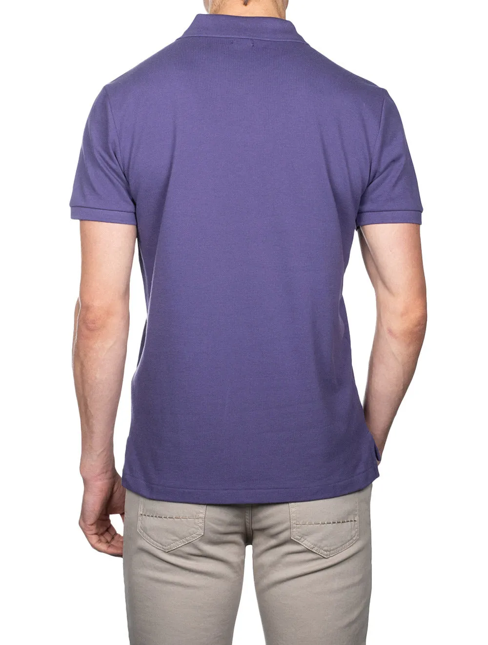 Mesh Polohemd Lila