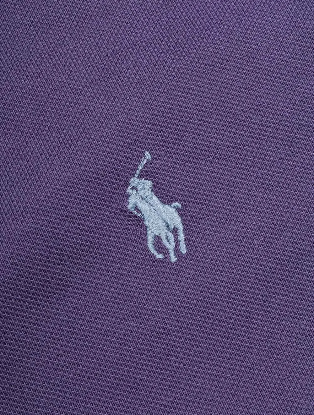 Mesh Polohemd Lila