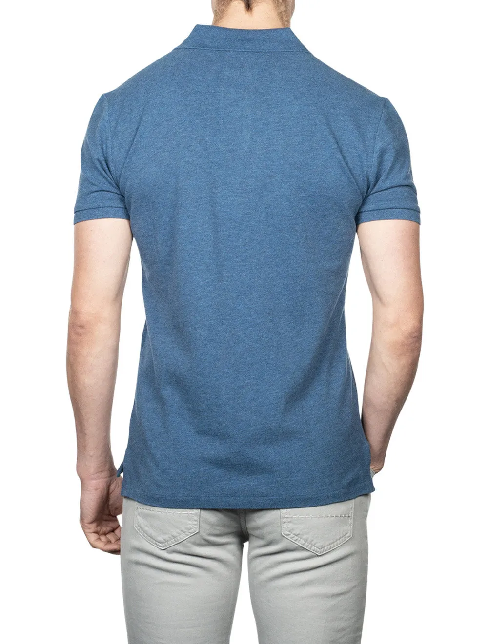 Mesh Polo-Shirt Royal Heather